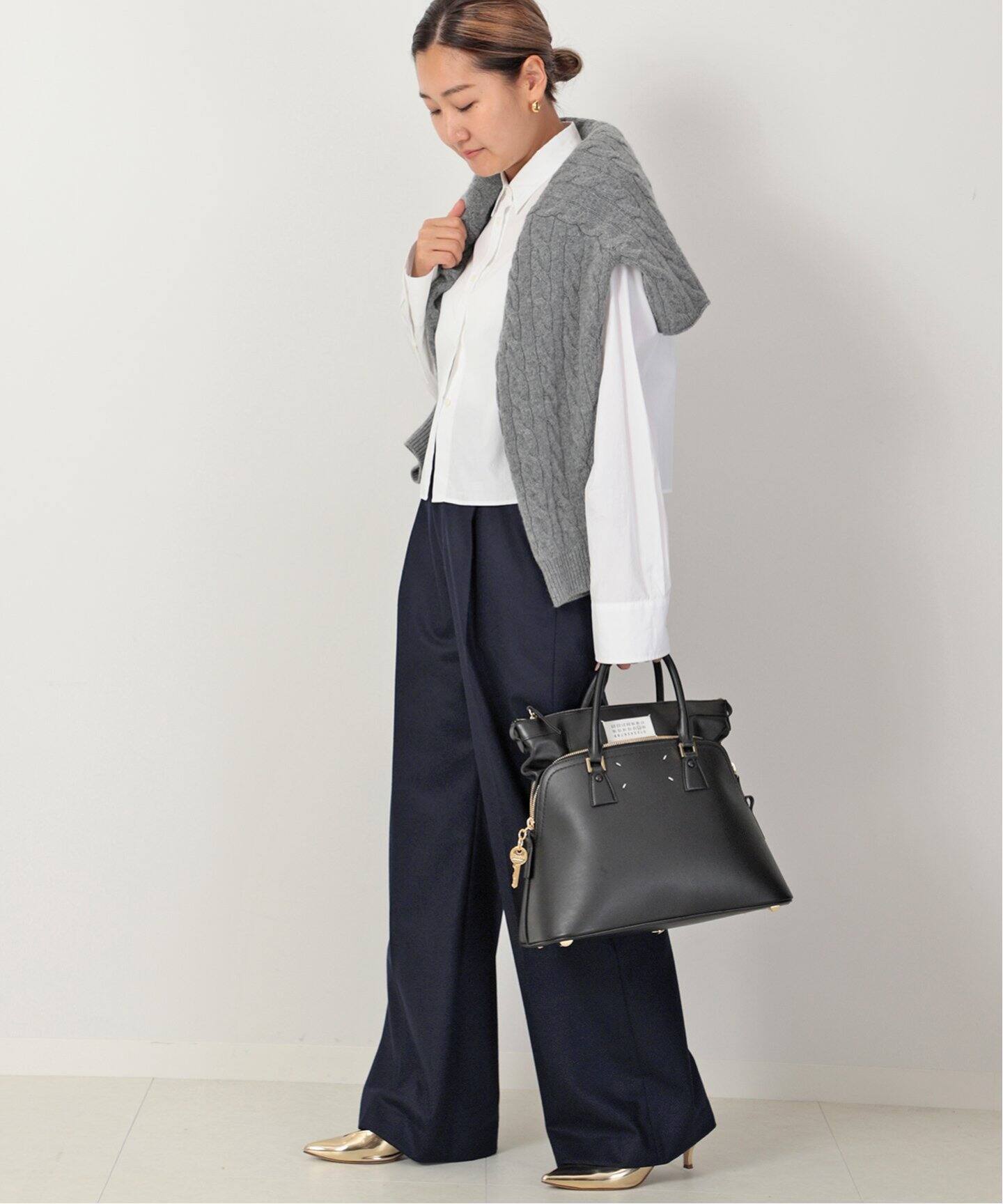 Modern Wide パンツ(NAVY)（スラックス）｜Deuxieme Classe 
