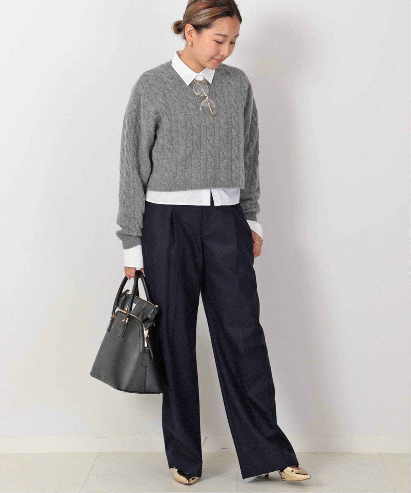 Modern Wide パンツ(NAVY)（スラックス）｜Deuxieme Classe  