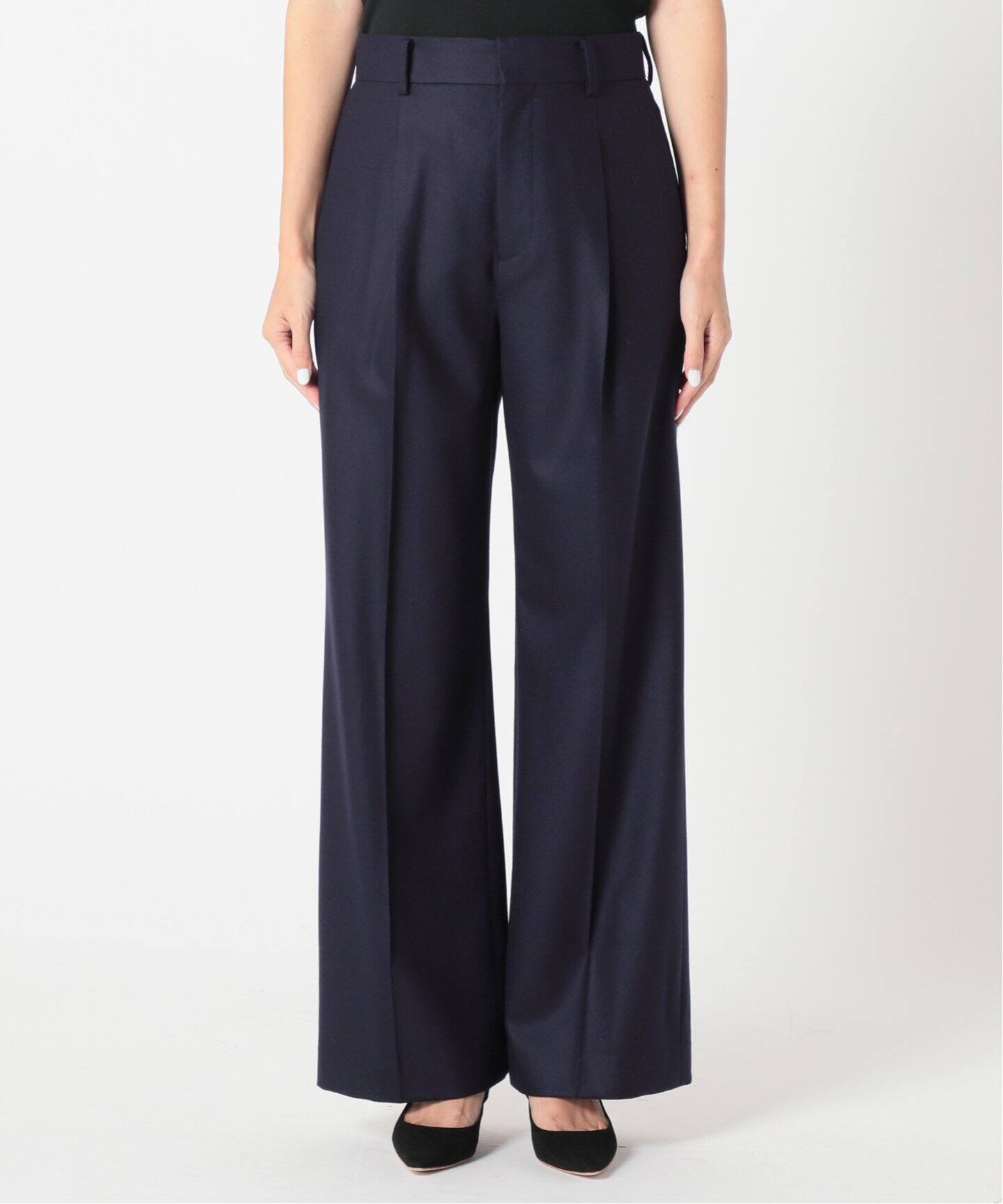 Modern Wide パンツ(NAVY)（スラックス）｜Deuxieme Classe 