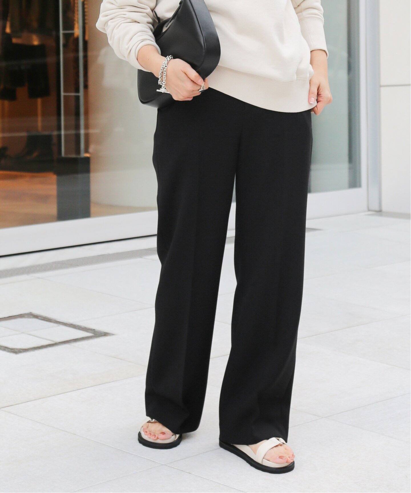 W cross straight ワイドパンツ（スラックス）｜Deuxieme Classe  