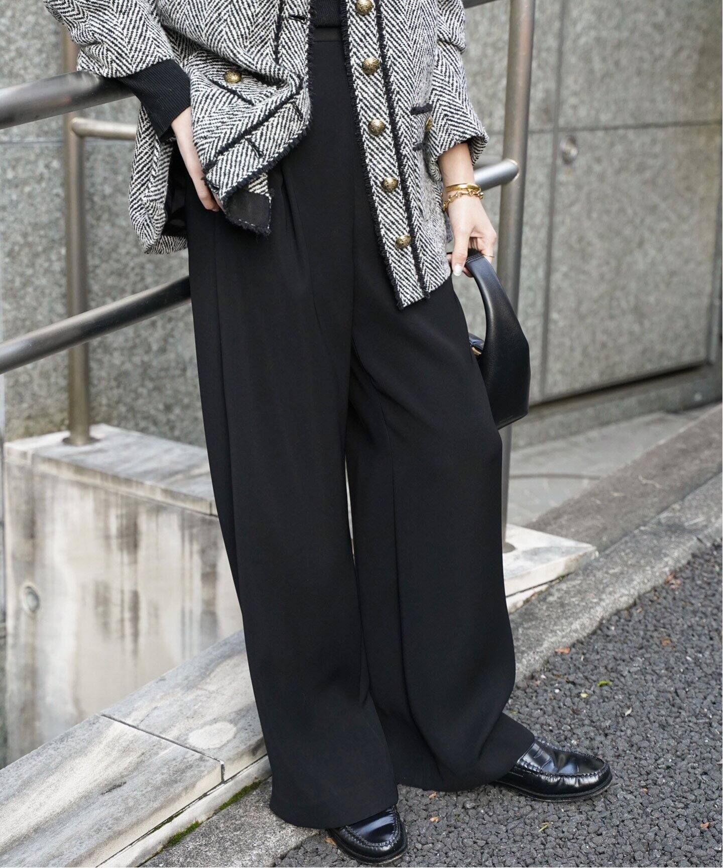 Deuxieme Classe W cross straight ワイドパンツ（ドゥーズィエム 