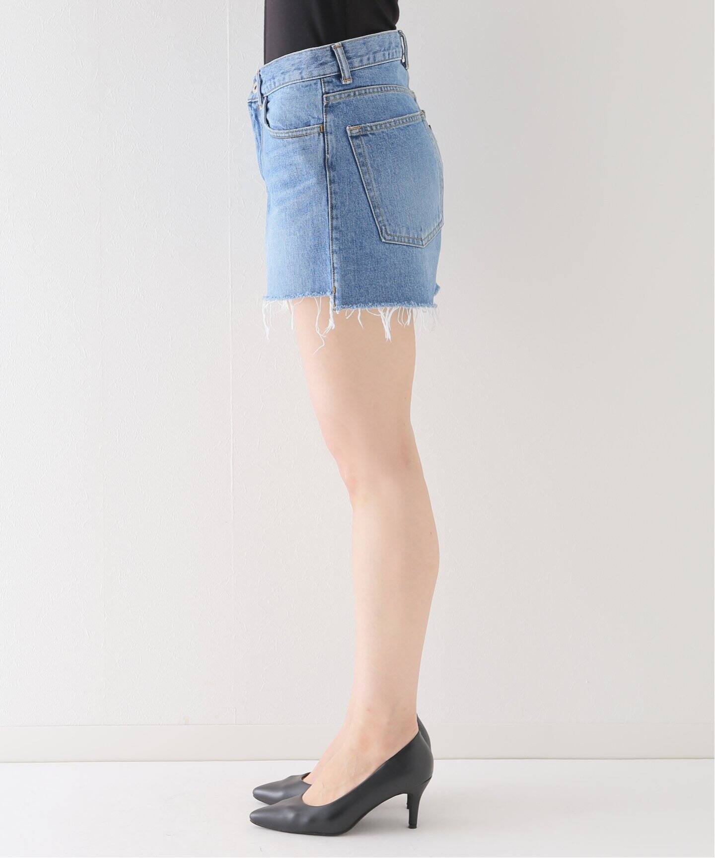 MADISONBLUE/マディソンブルー】CUTOFF SHORT BLUE デニム（ショート 