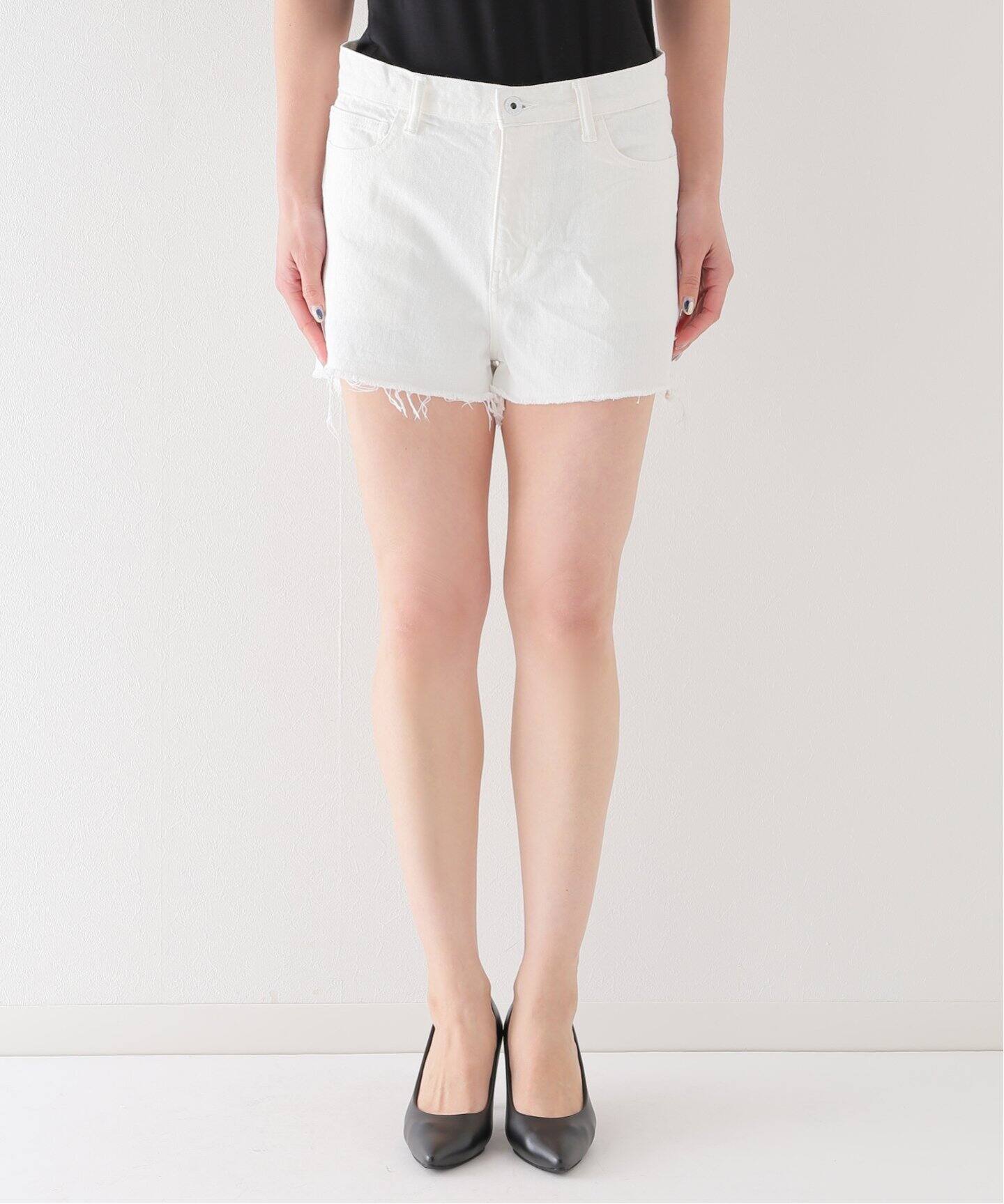 MADISONBLUE/マディソンブルー】CUTOFF SHORT WHITE デニム（ショート  