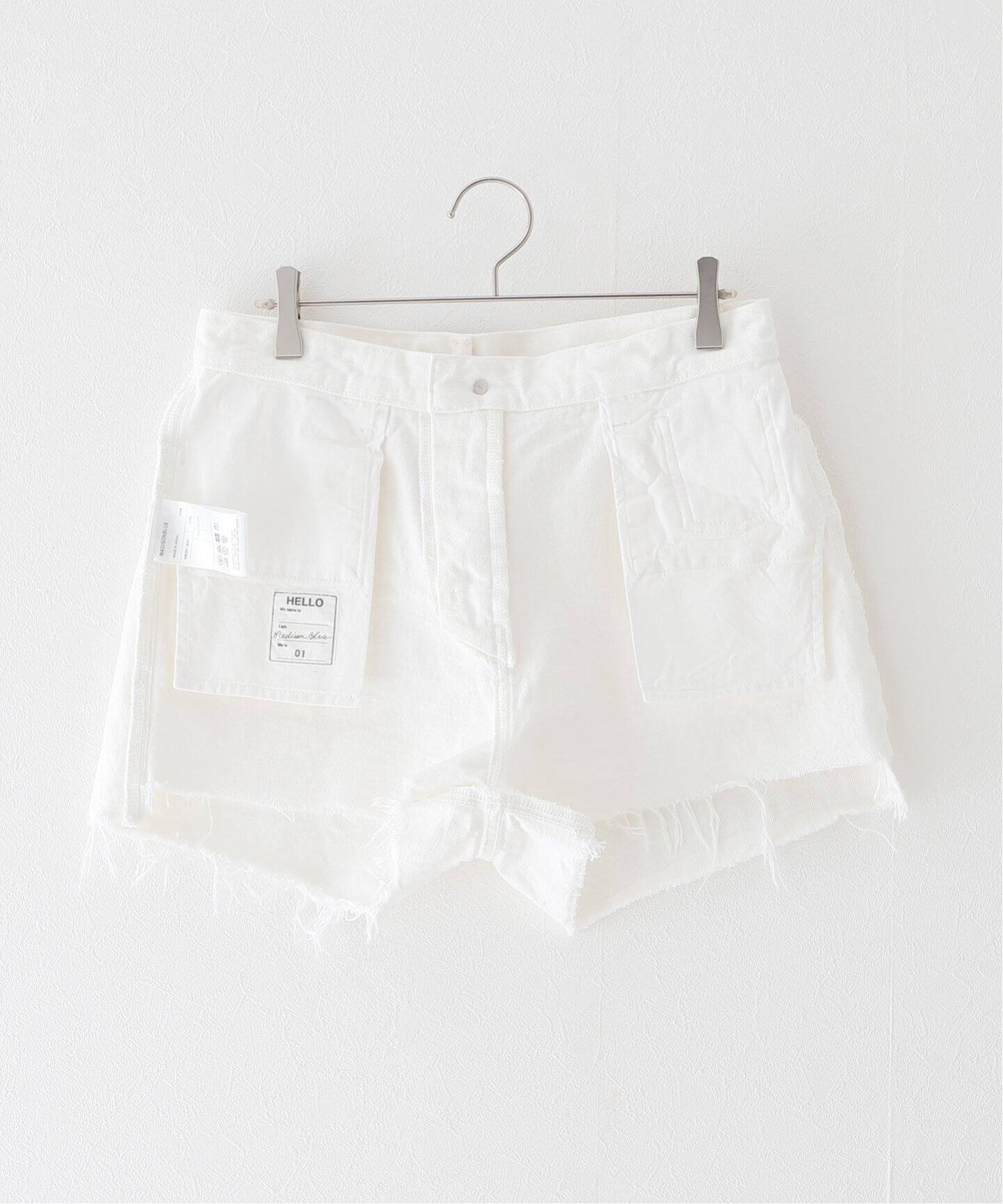 MADISONBLUE/マディソンブルー】CUTOFF SHORT WHITE デニム（ショート 