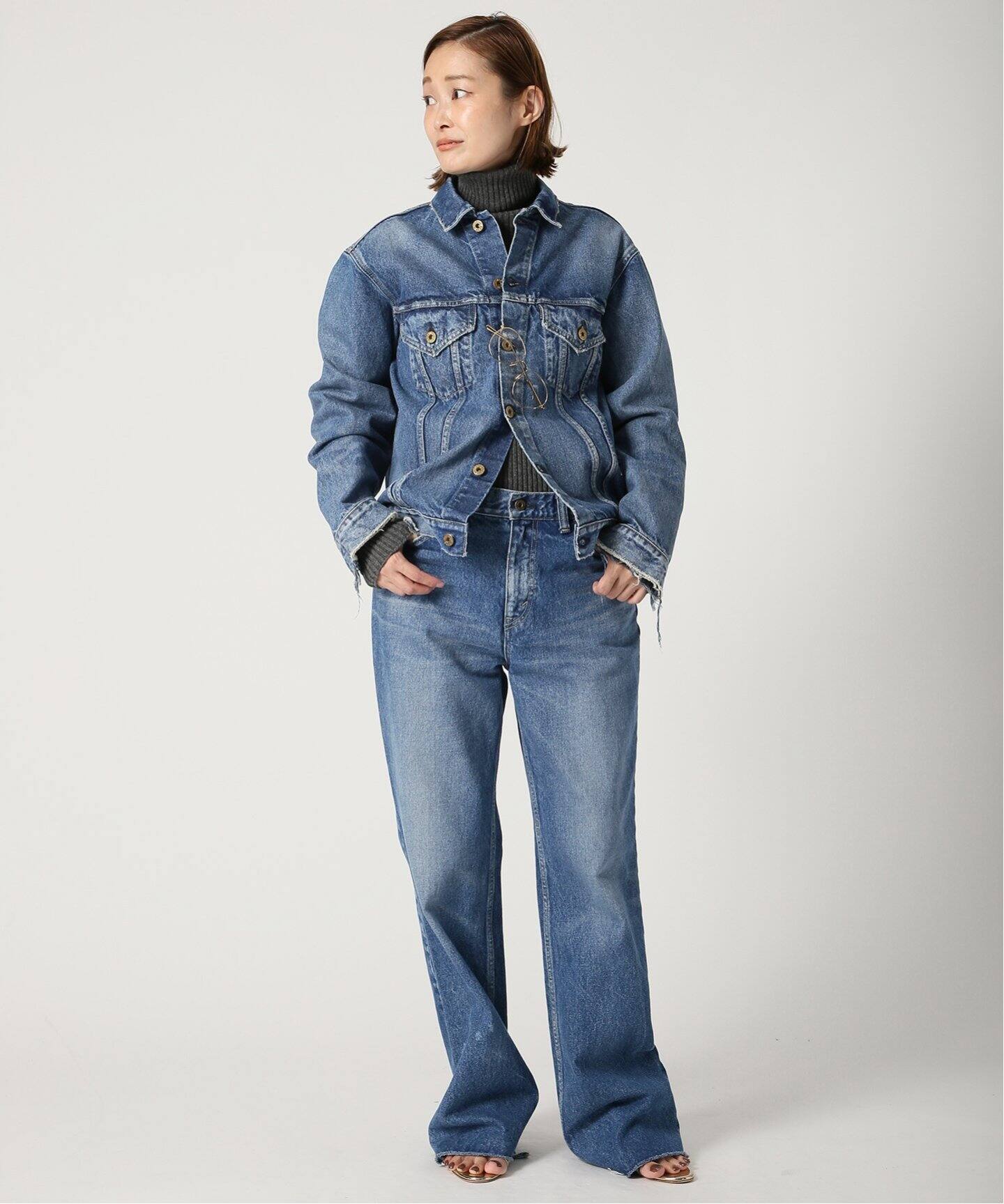 【MADISONBLUE/マディソンブルー】 HEM CUT FLARE デニム（デニムパンツ・ジーンズ）｜Deuxieme Classe