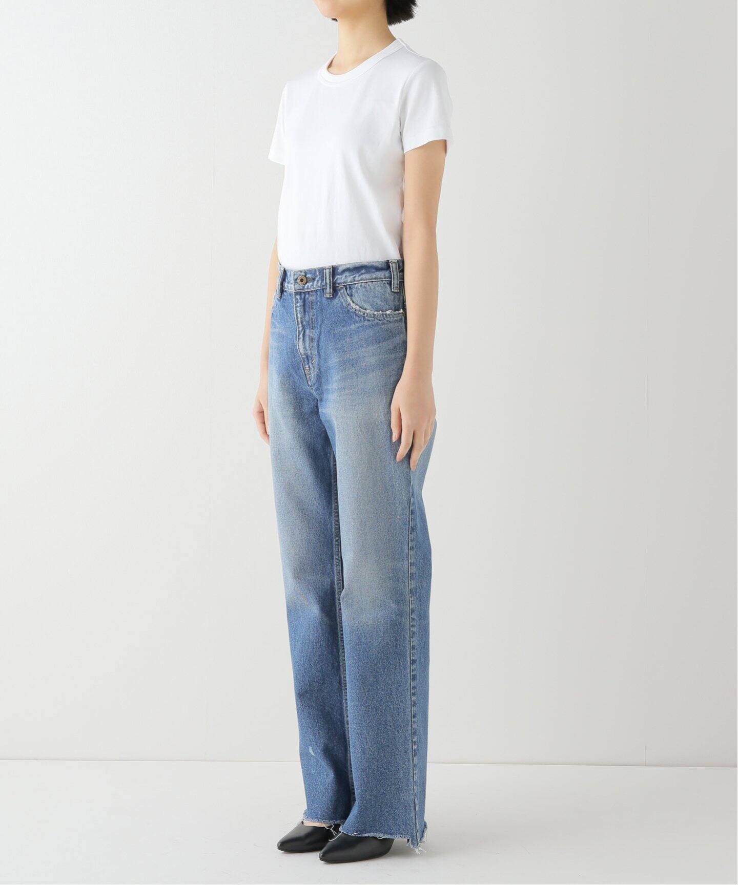MADISONBLUE/マディソンブルー】 HEM CUT FLARE デニム（デニムパンツ 