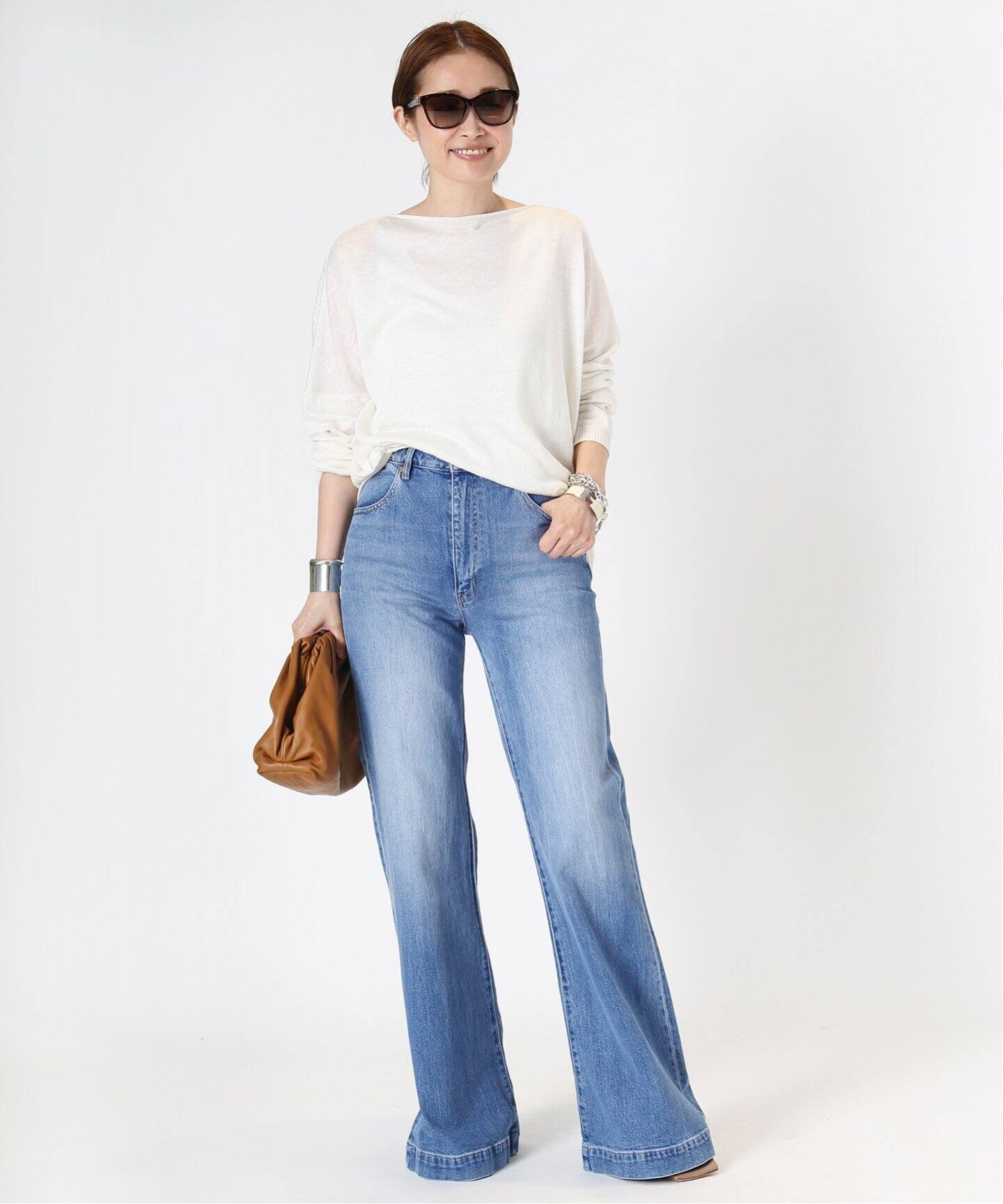 ROLLAS/ローラス】 FLARE DENIM パンツ（デニムパンツ・ジーンズ  