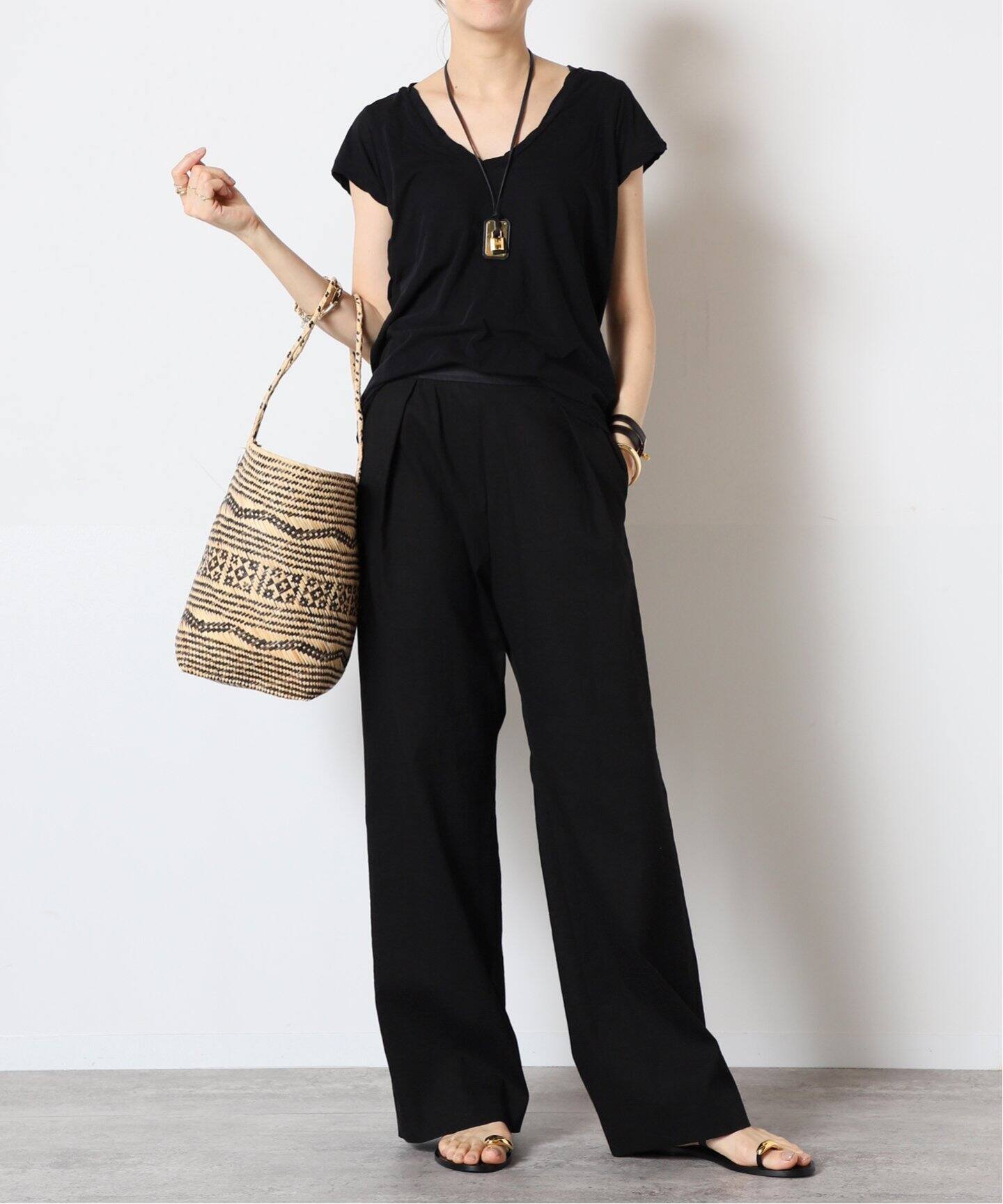 stretch twill タックパンツ（その他パンツ）｜MUSE de Deuxieme 