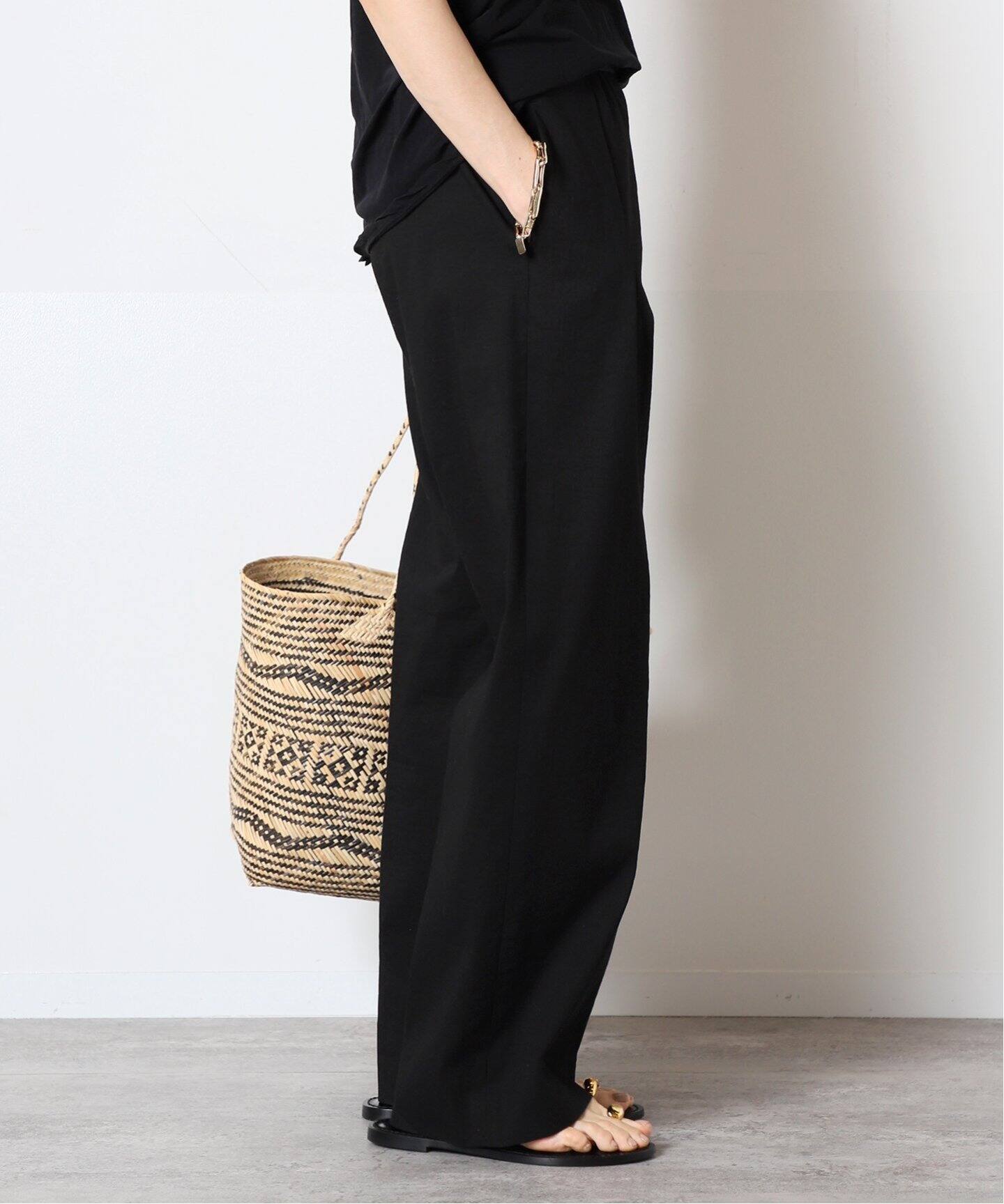 stretch twill タックパンツ（その他パンツ）｜MUSE de Deuxieme  