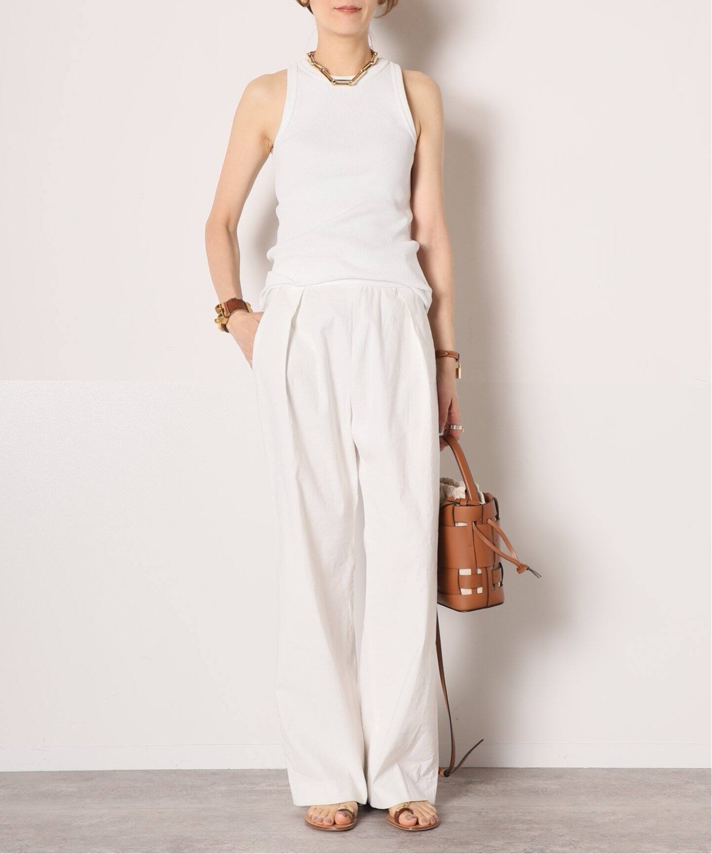 stretch twill タックパンツ（その他パンツ）｜MUSE de Deuxieme  