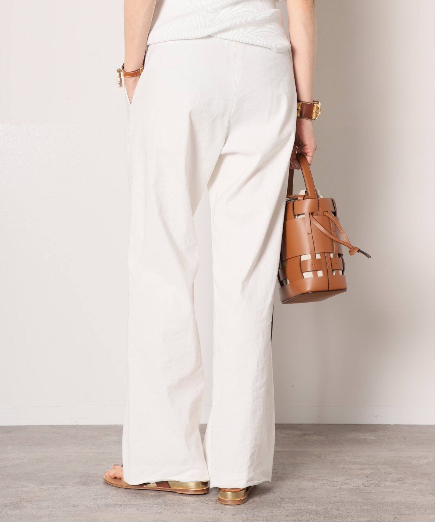 stretch twill タックパンツ（その他パンツ）｜MUSE de Deuxieme  