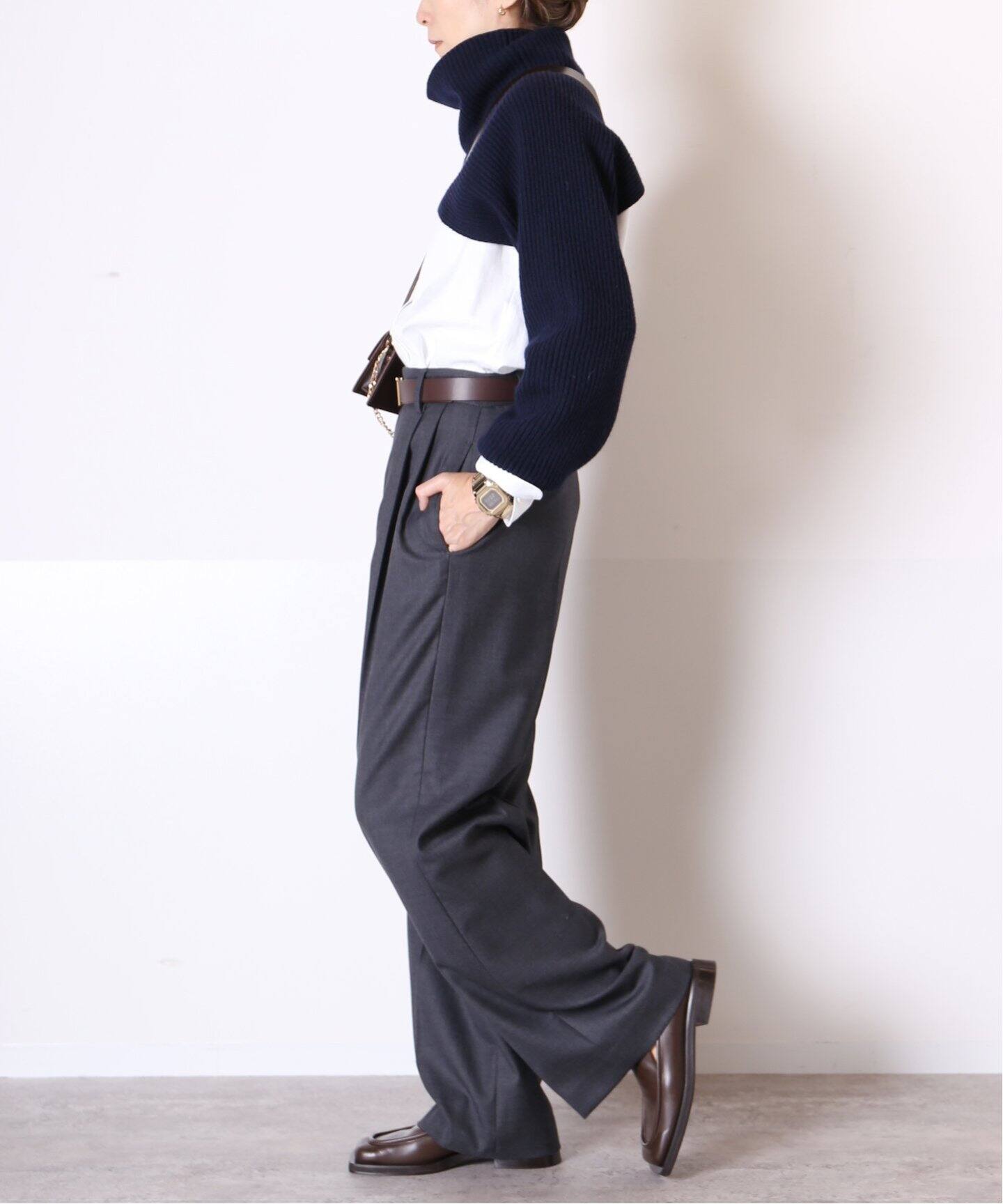 WOOL SERGE タックパンツ（GRAY）（その他パンツ）｜MUSE de Deuxieme  