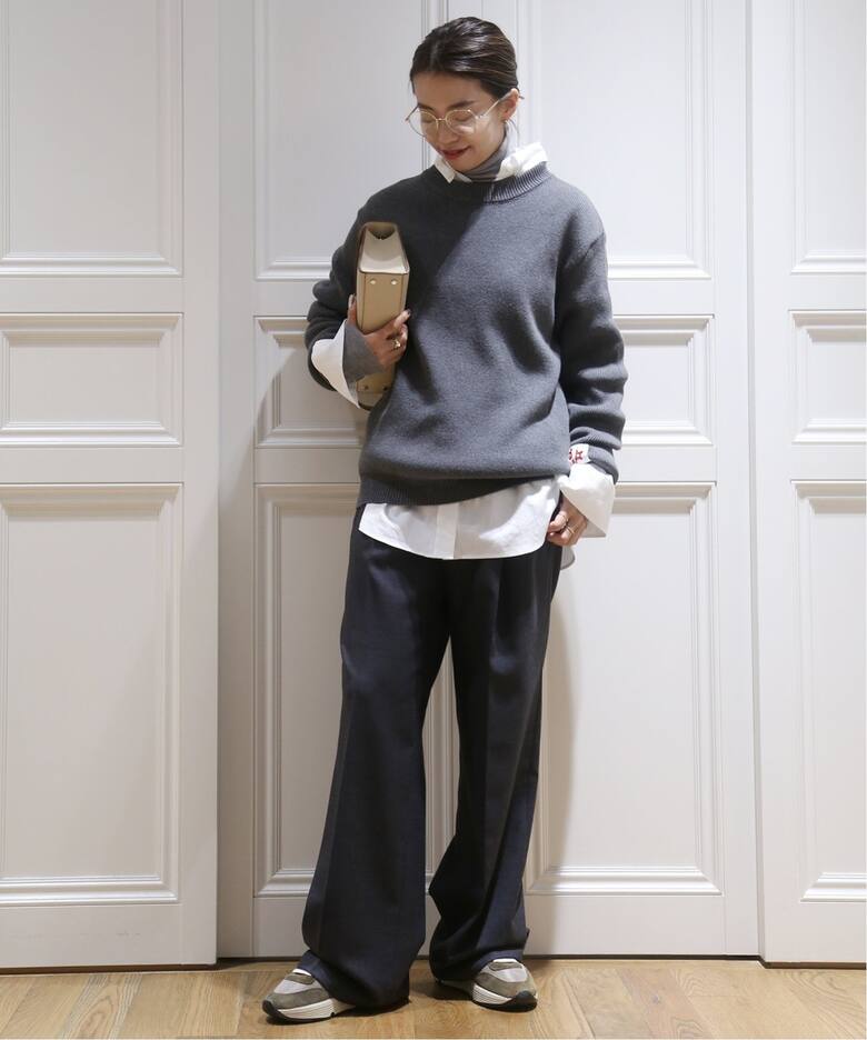 WOOL SERGE タックパンツ（GRAY）（その他パンツ）｜MUSE de Deuxieme 