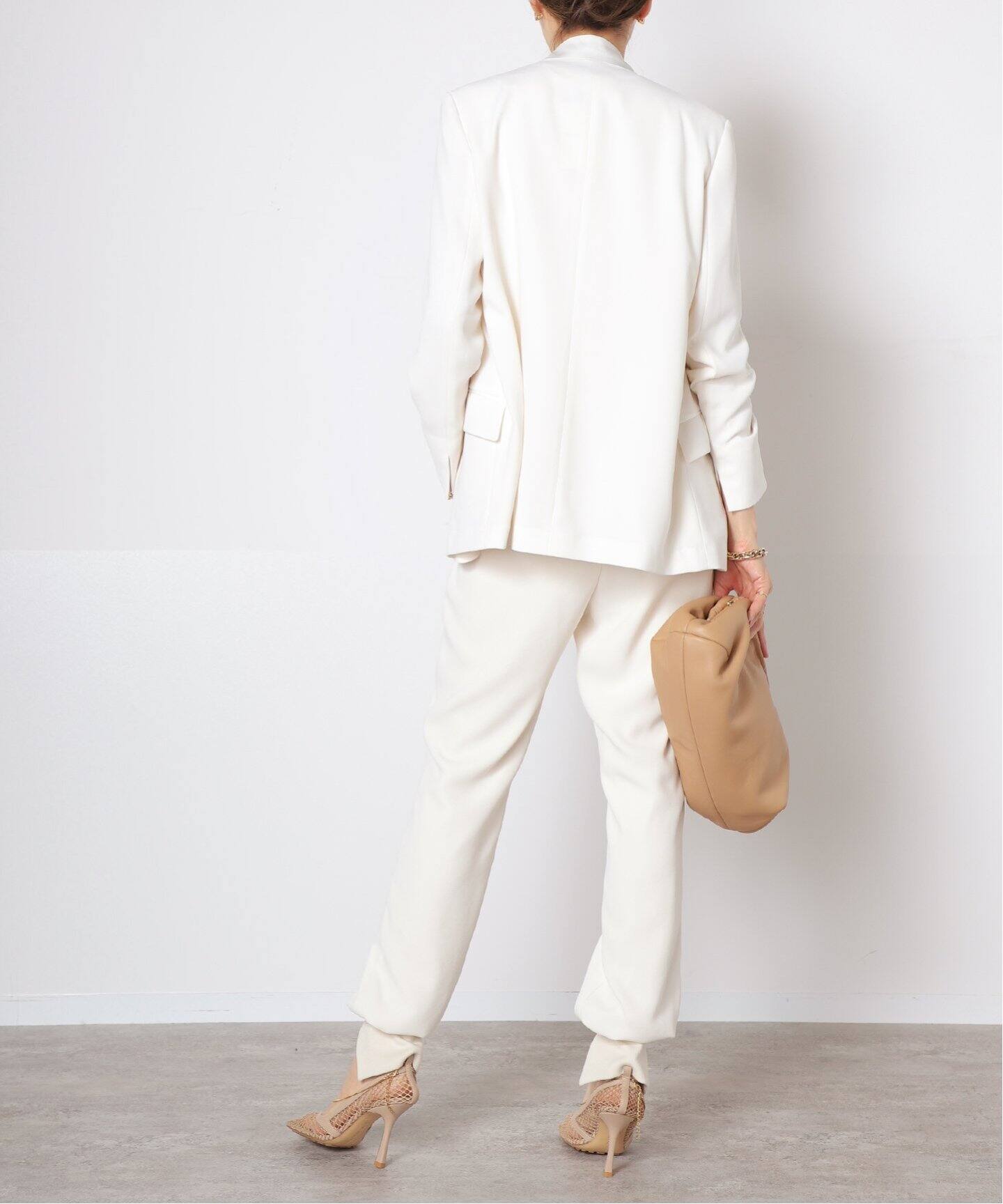 Col Pierrot/コルピエロ】ジョーゼットスソリブパンツ(WHITE)（その他  