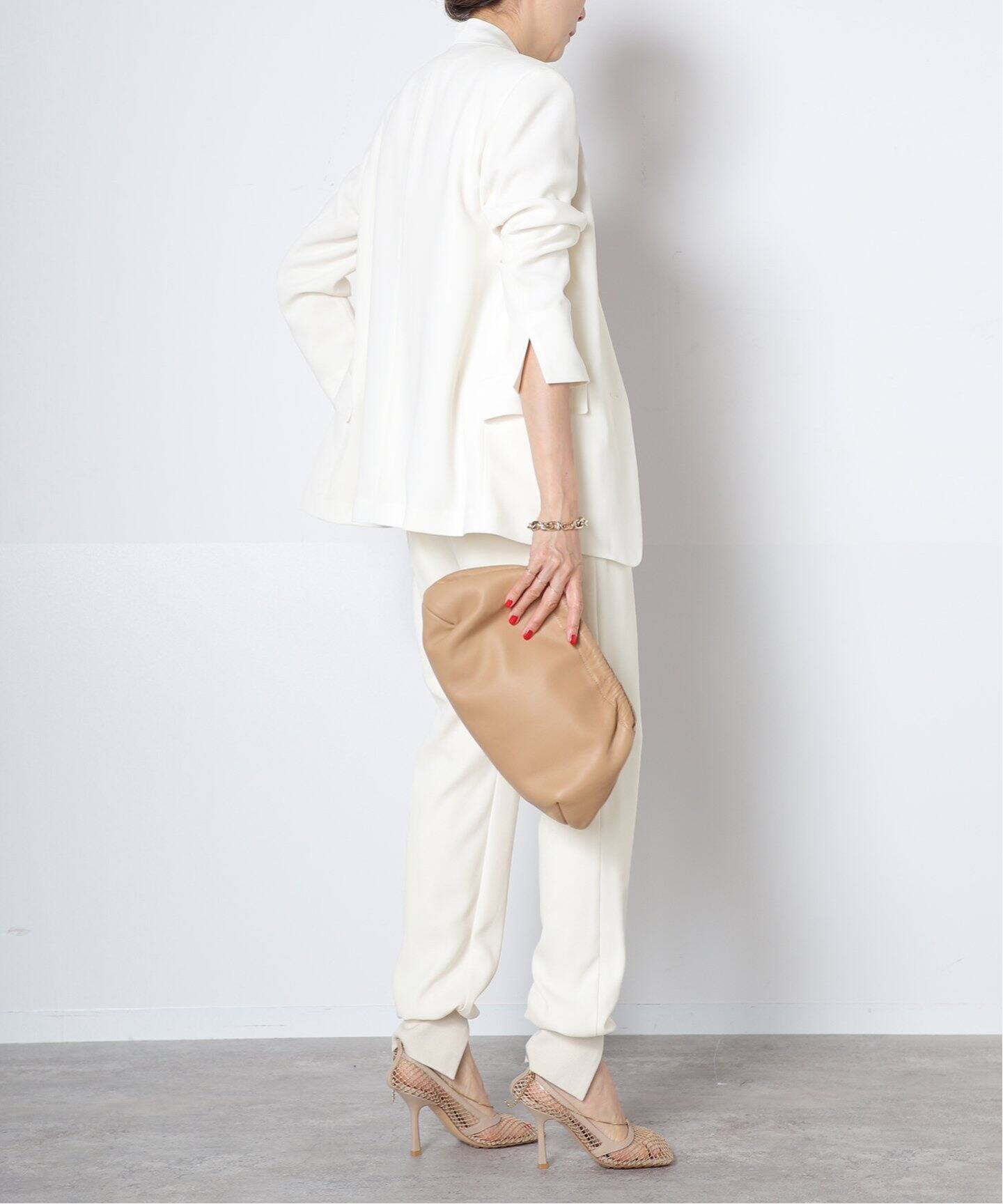 Col Pierrot/コルピエロ】ジョーゼットスソリブパンツ(WHITE)（その他  