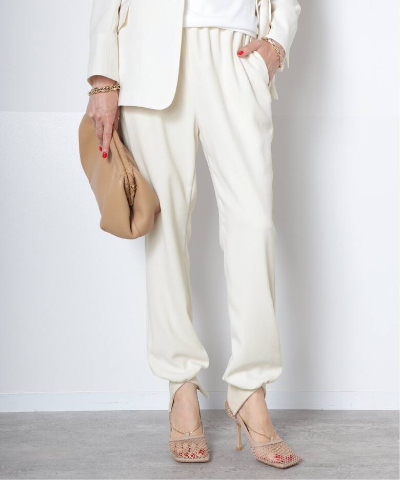 Col Pierrot/コルピエロ】ジョーゼットスソリブパンツ(WHITE)（その他  