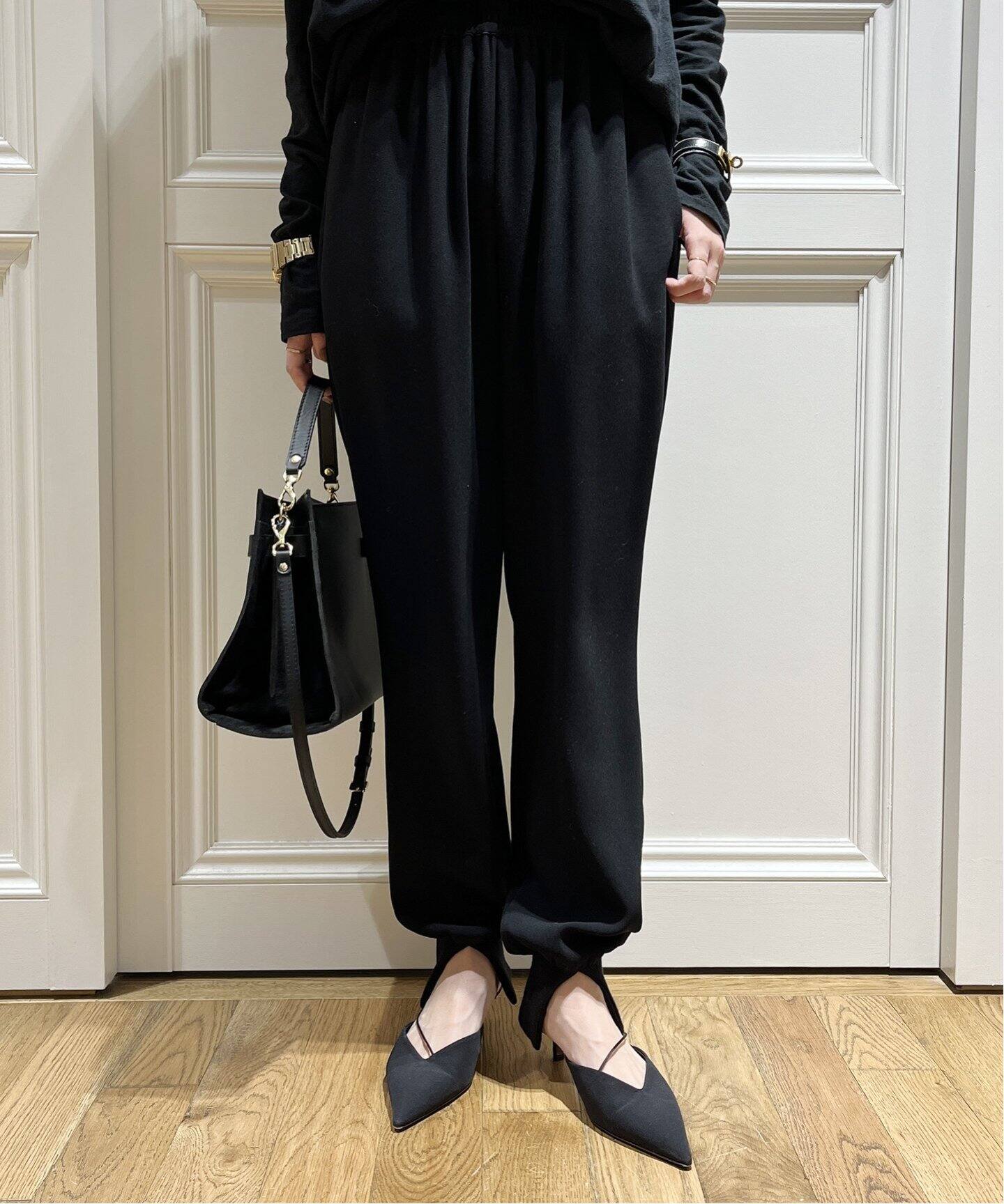 Col Pierrot (コルピエロ) ジョーゼットスソリブパンツ アイボリー  