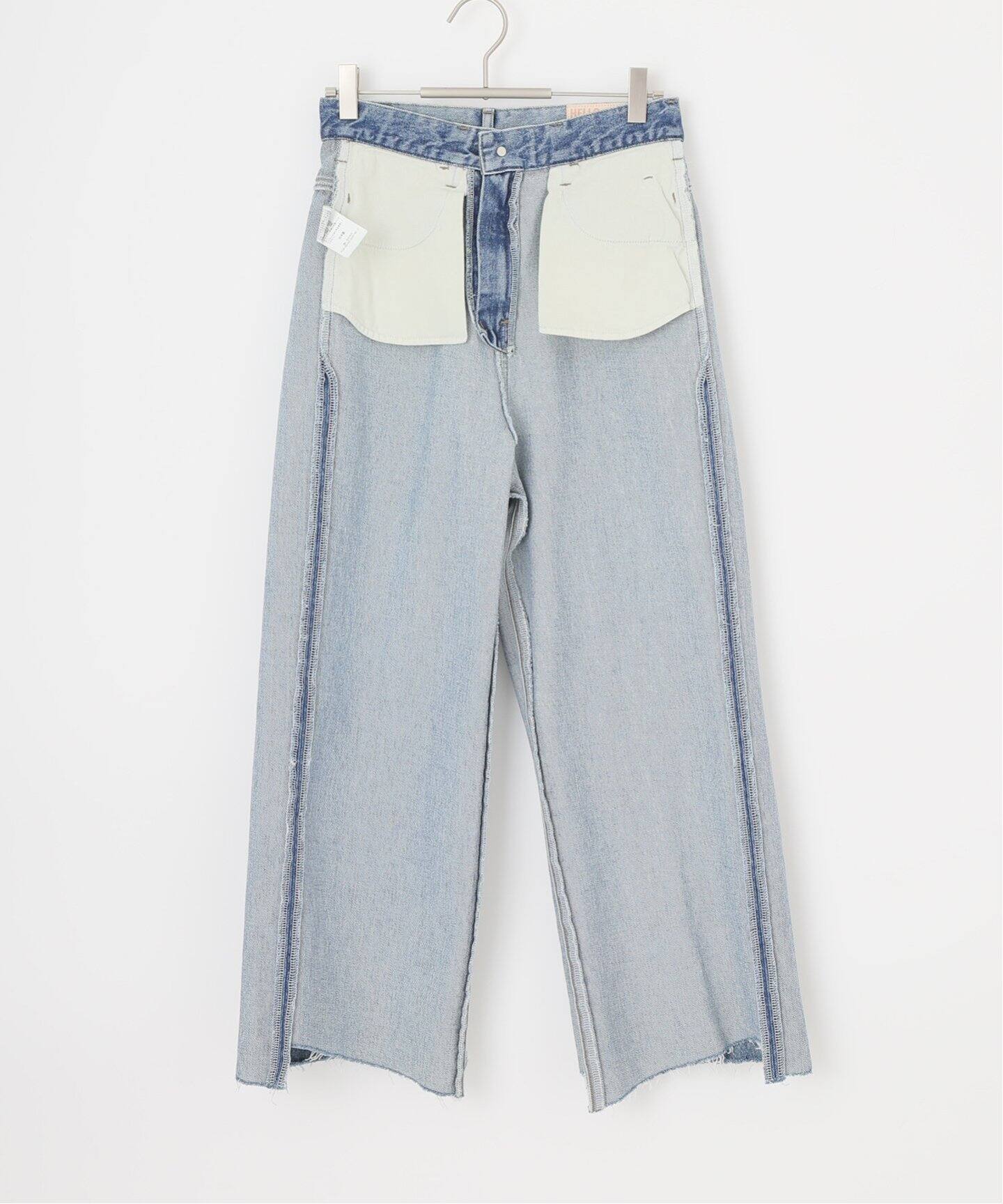 cropped wide denim（デニムパンツ・ジーンズ）｜L