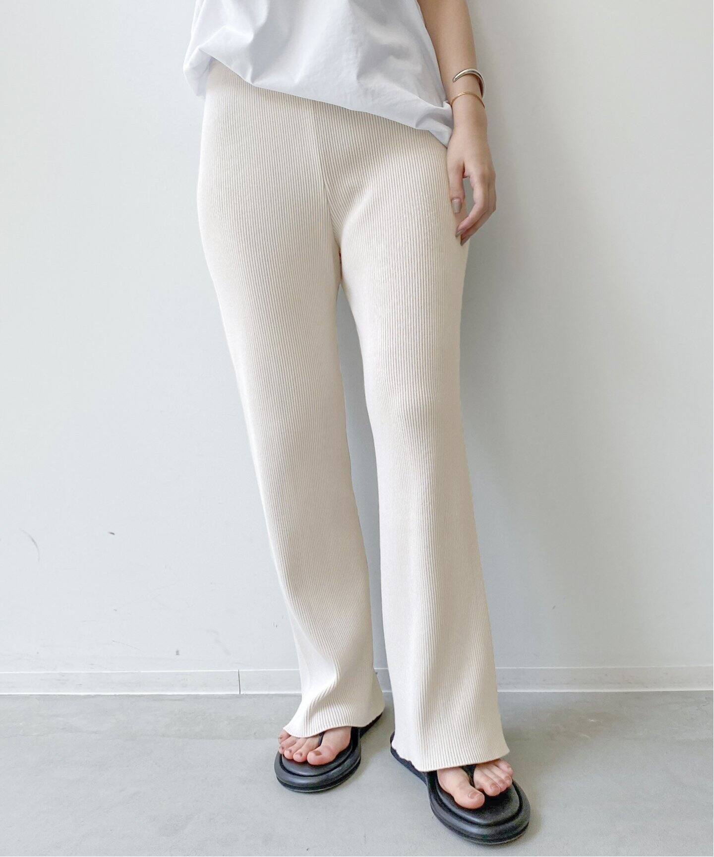 Rib Knit Pants（デニムパンツ・ジーンズ）｜L 