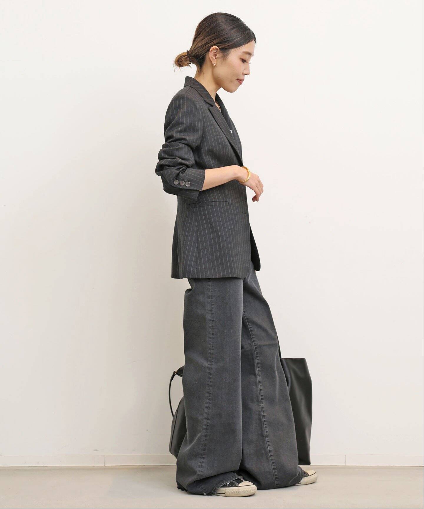 GOOD GRIEF!/グッドグリーフ】Damaged Hem Wide Leg Denim（デニム 