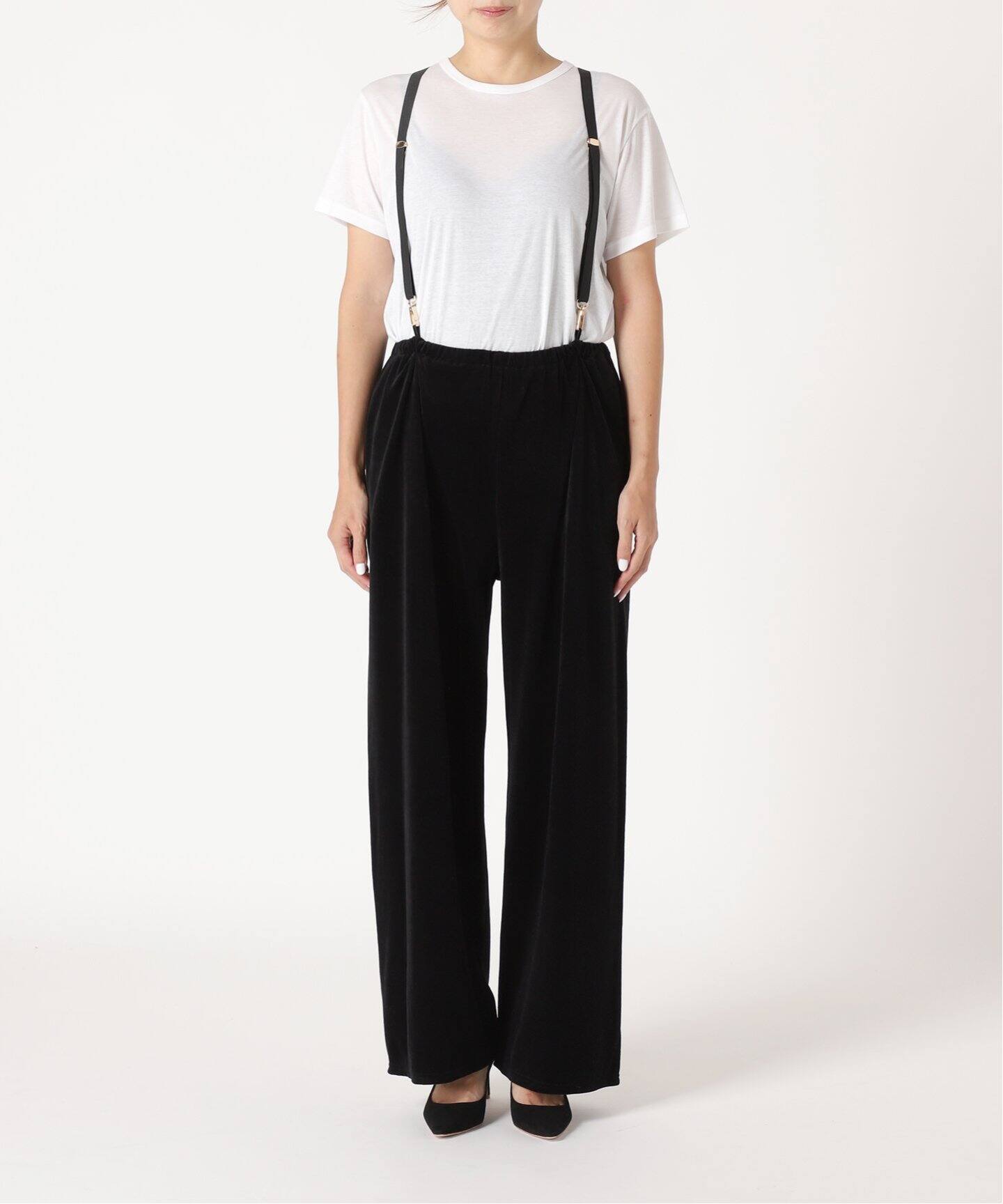 GOOD GRIEF！/グッドグリーフ】Velor Wide Pants with Suspen（その他 