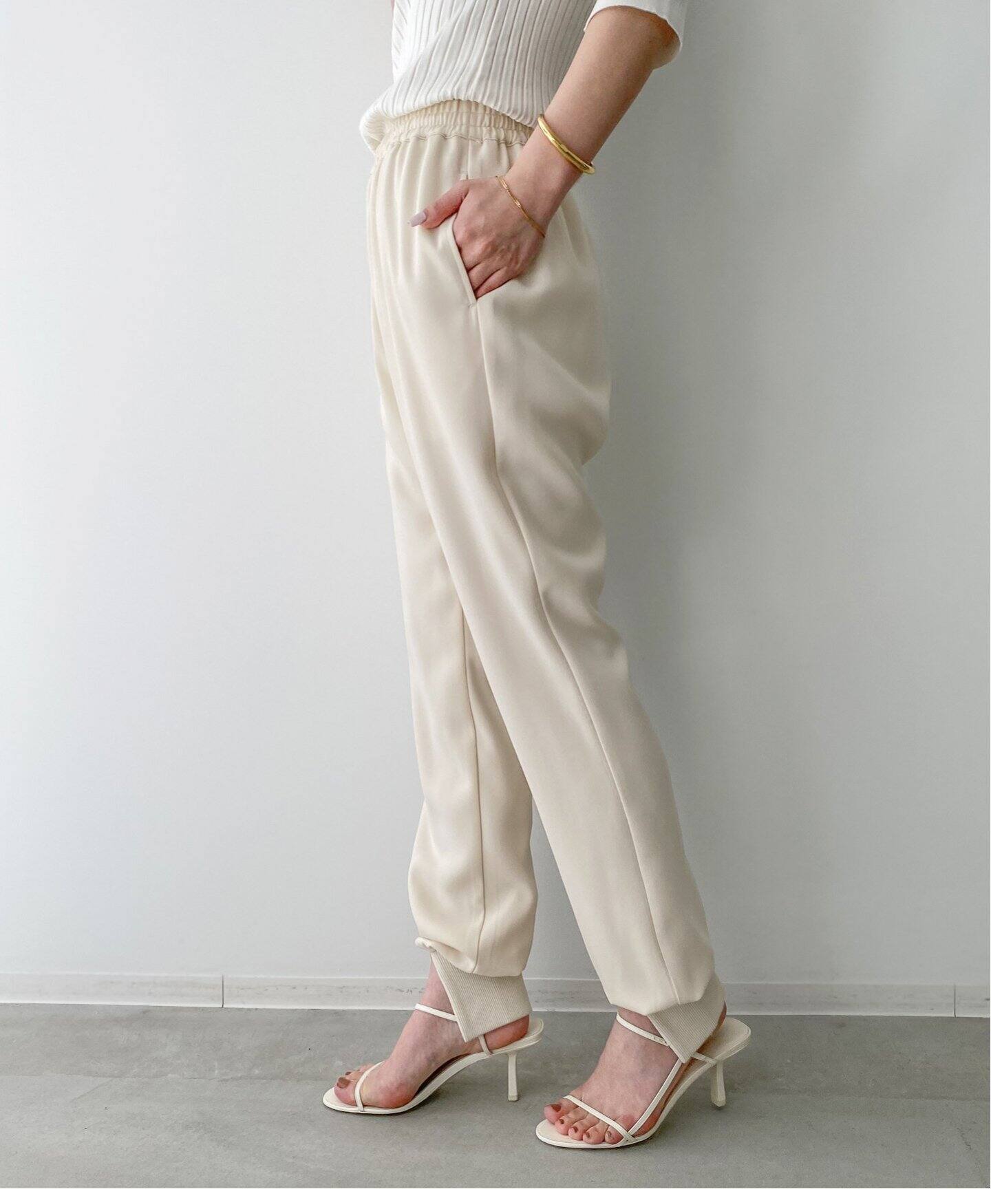 アパルトモン【Col Pierrot /コル ピエロ】Rib Pants(WH) 