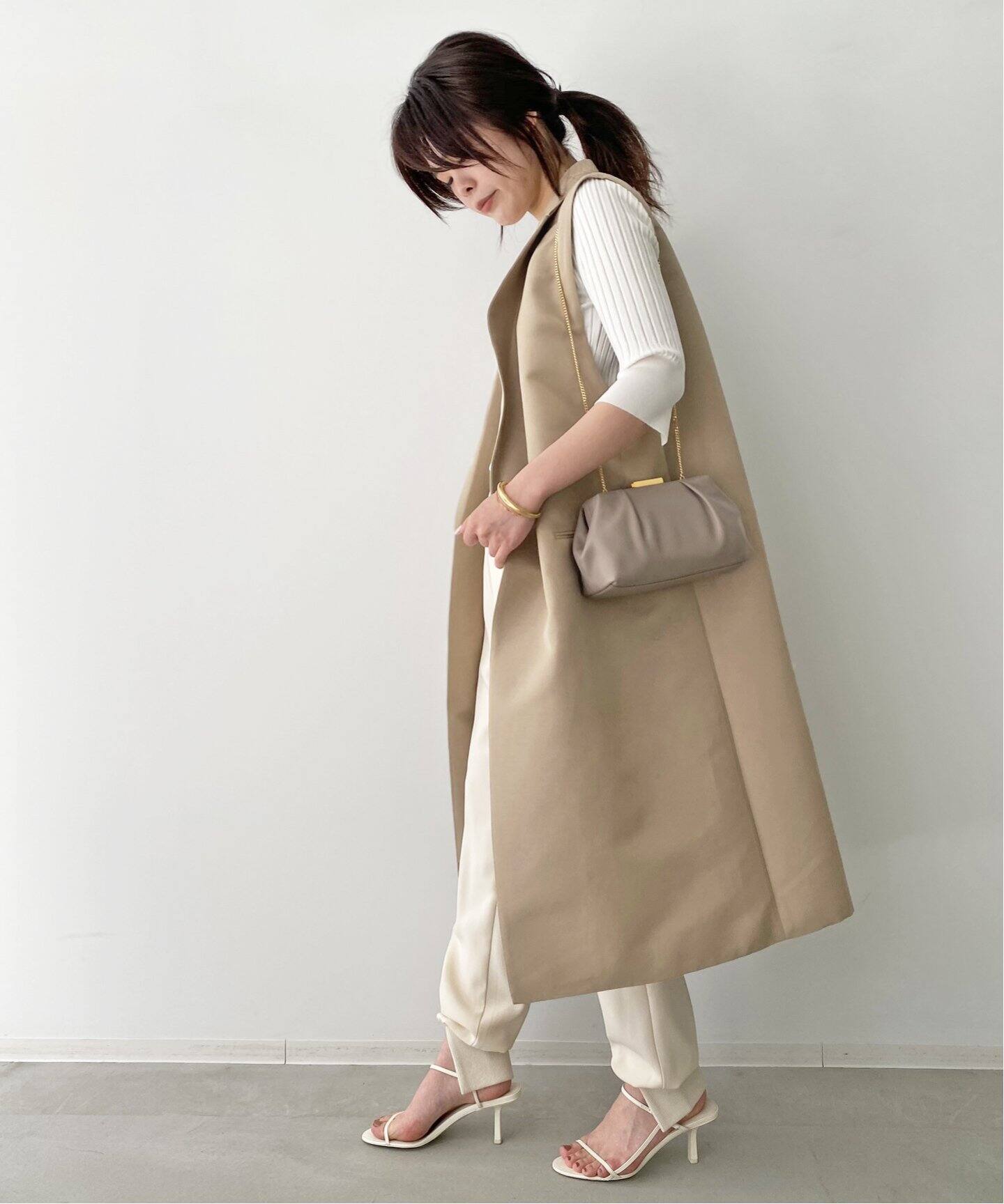 Col Pierrot /コル ピエロ】Rib Pants(WH)（その他パンツ）｜L 