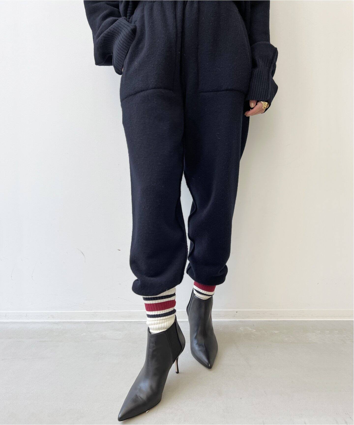 ELE STOLYOF/エレ ストリオフ】Wool pile Reversible Knit Pants 
