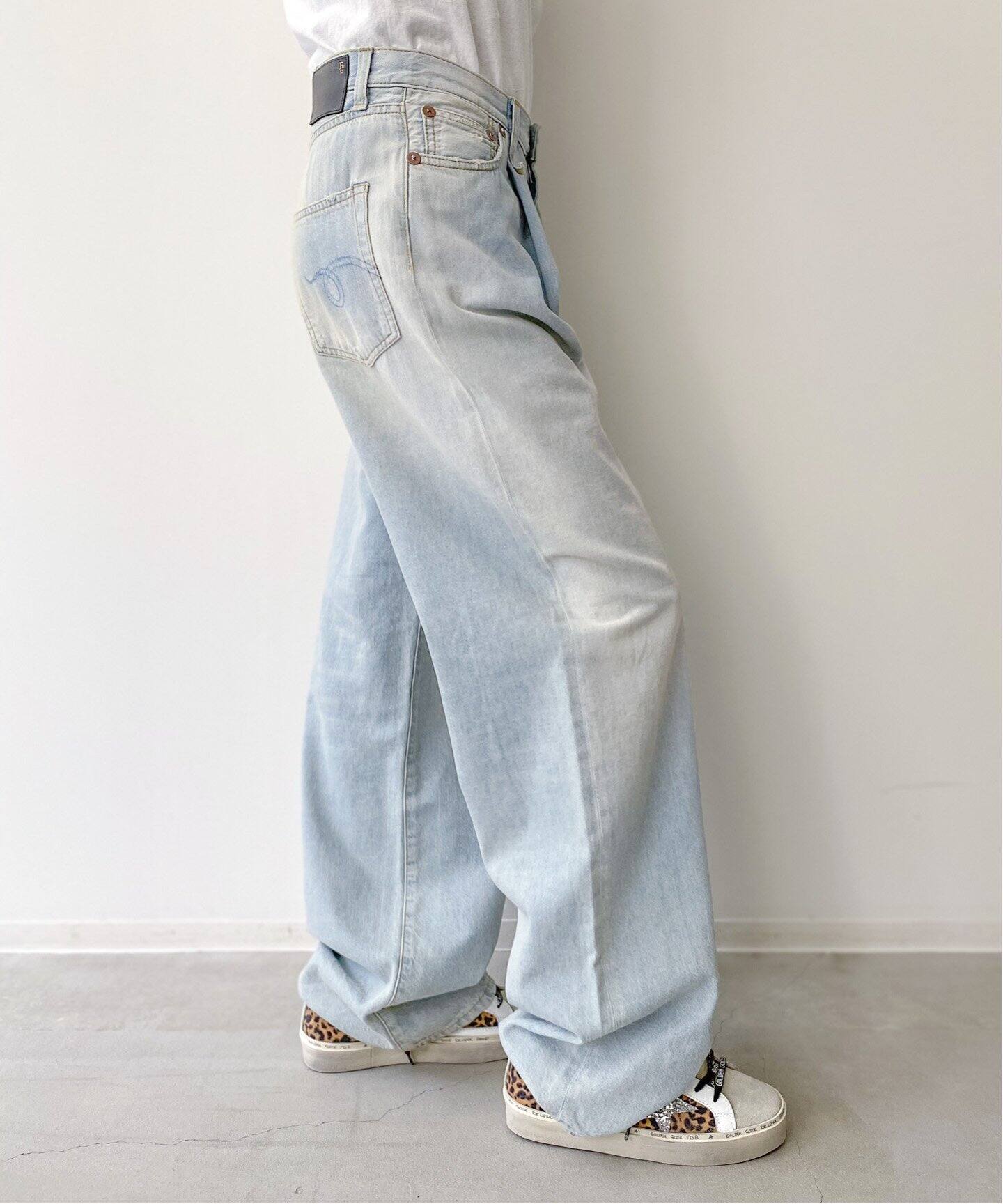 R13/アールサーティーン】WIDE DENIM（デニムパンツ・ジーンズ）｜L  