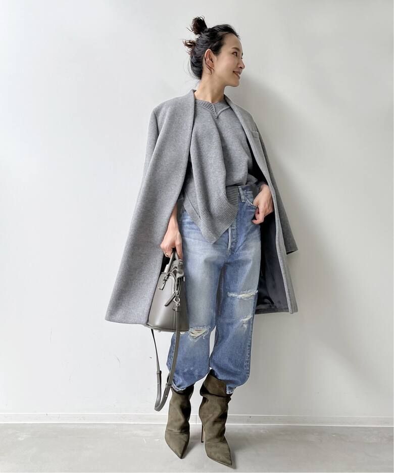 MADISONBLUE/マディソンブルー】CRASHED SAROUEL PT DENIM（デニム 