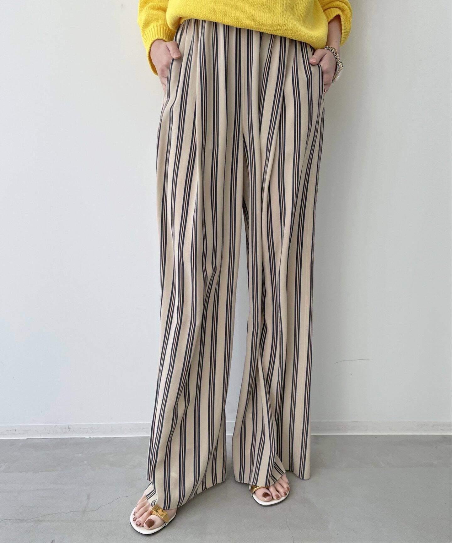 HAVEL studio/ハーヴェル スタジオ】SILK STRIPE PANTS（その他パンツ  