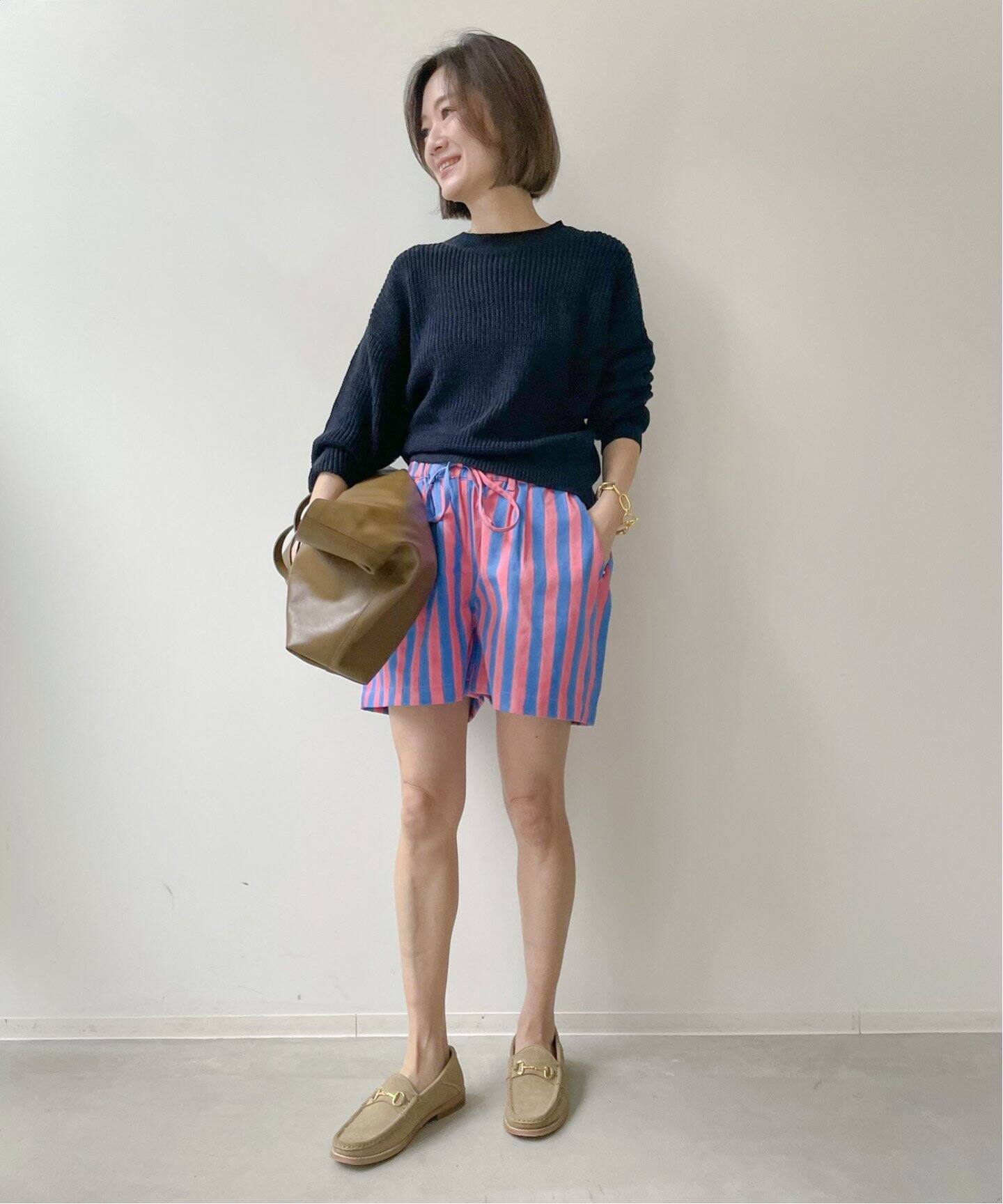 SZ Blockprints/エスゼットブロックプリント】STRIPE SHORTS  