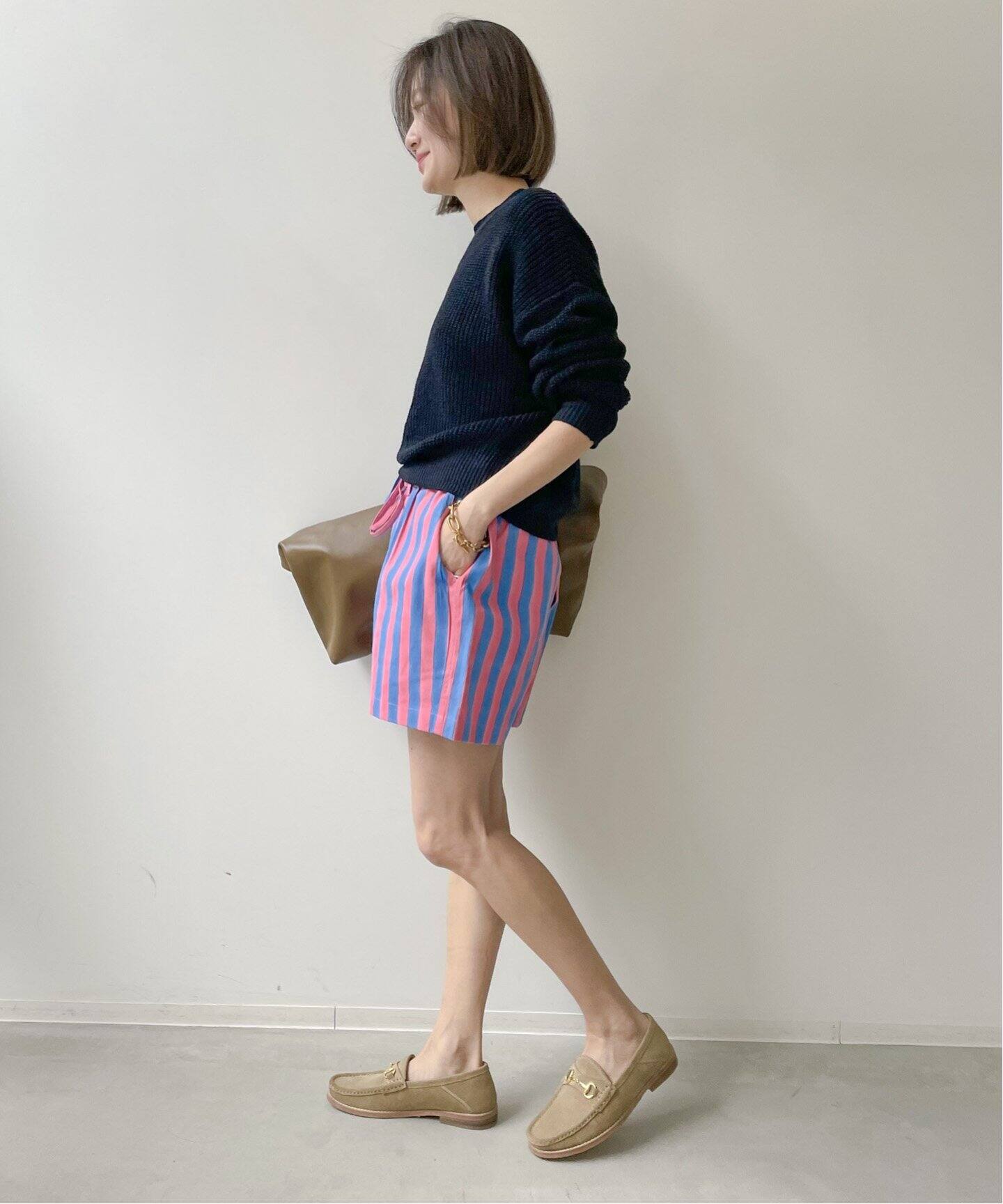 SZ Blockprints/エスゼットブロックプリント】STRIPE SHORTS（ショート  