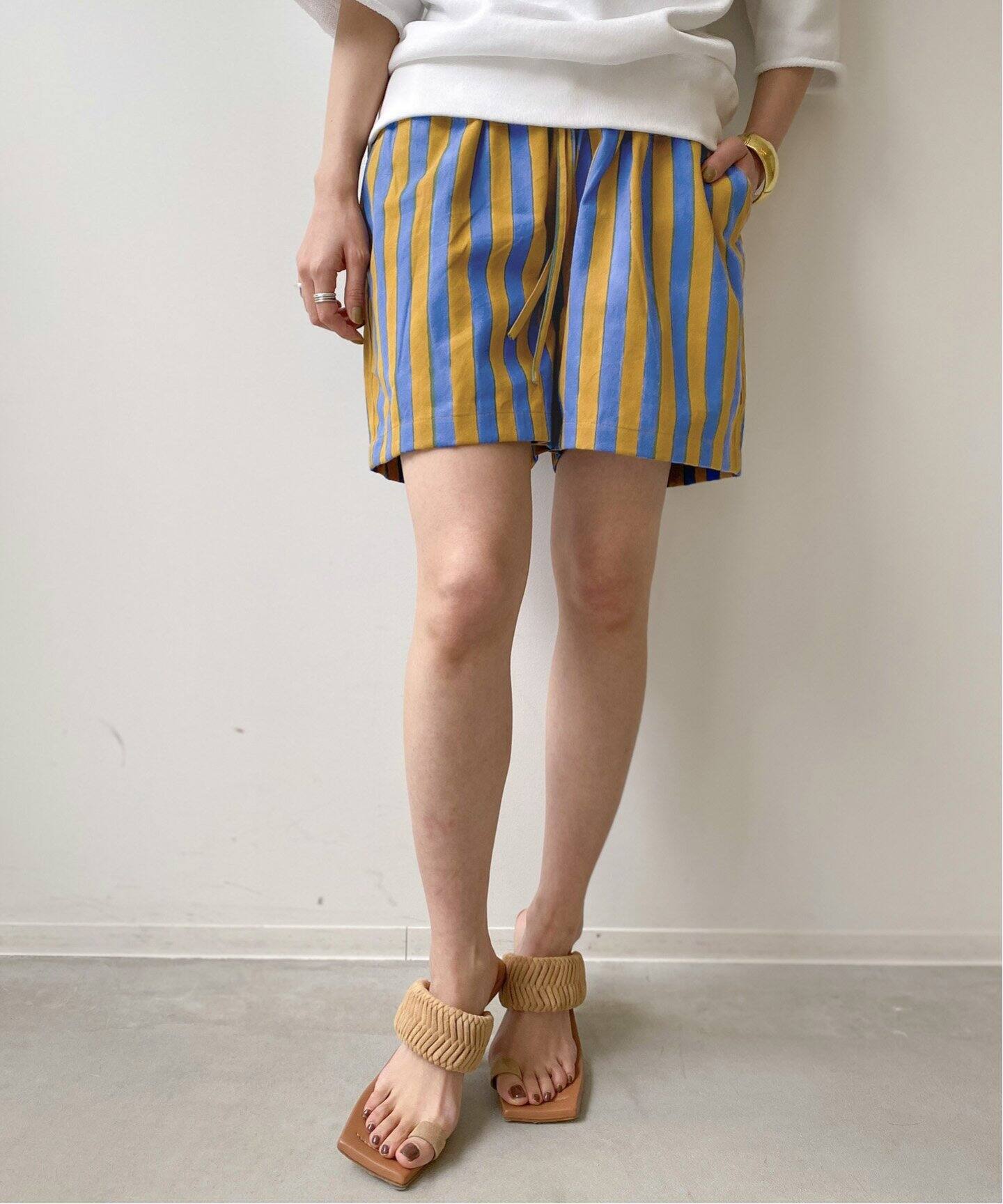 SZ Blockprints/エスゼットブロックプリント】STRIPE SHORTS（ショート  