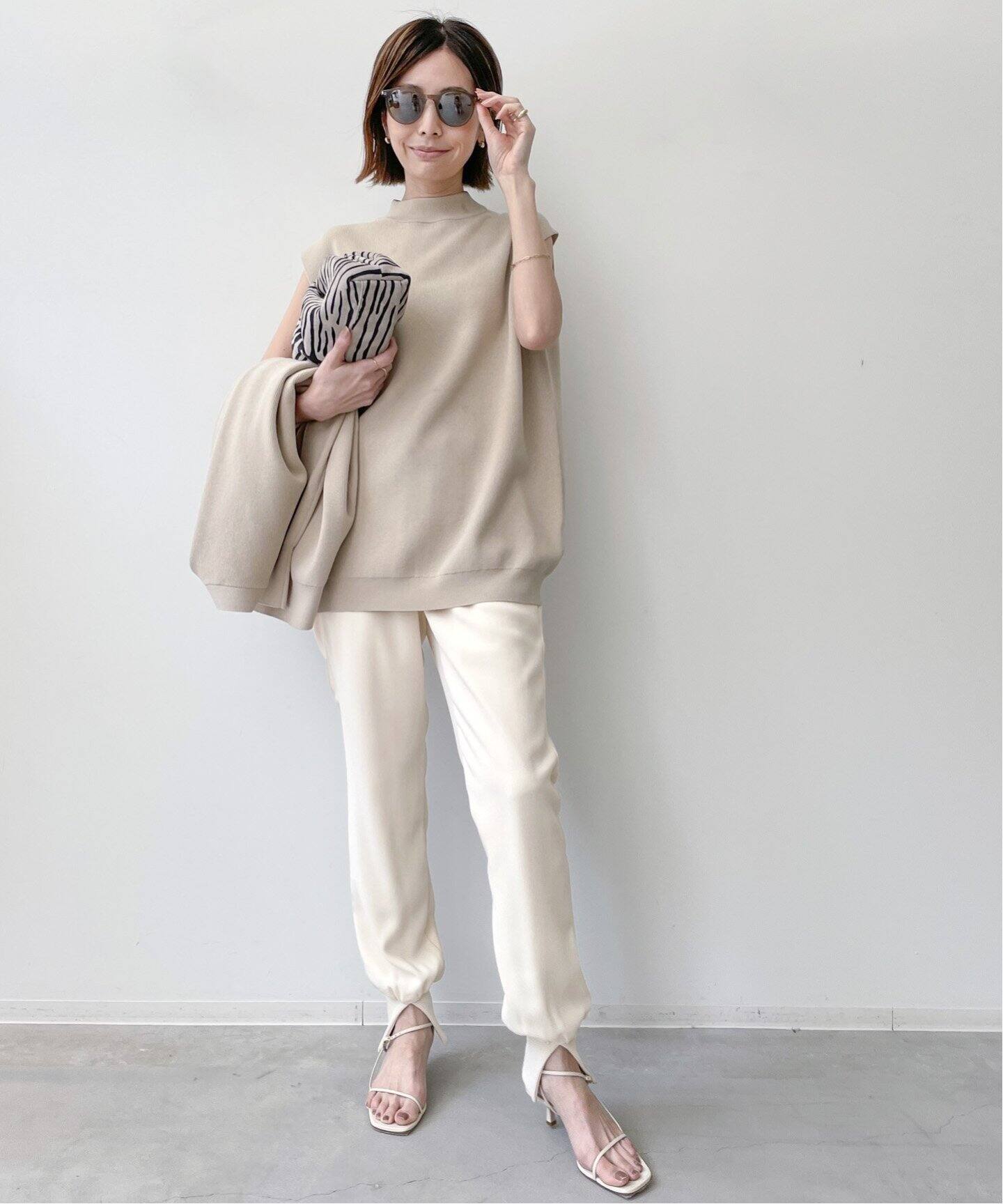 Col Pierrot /コル ピエロ】Rib Pants(WH)（その他パンツ）｜L 