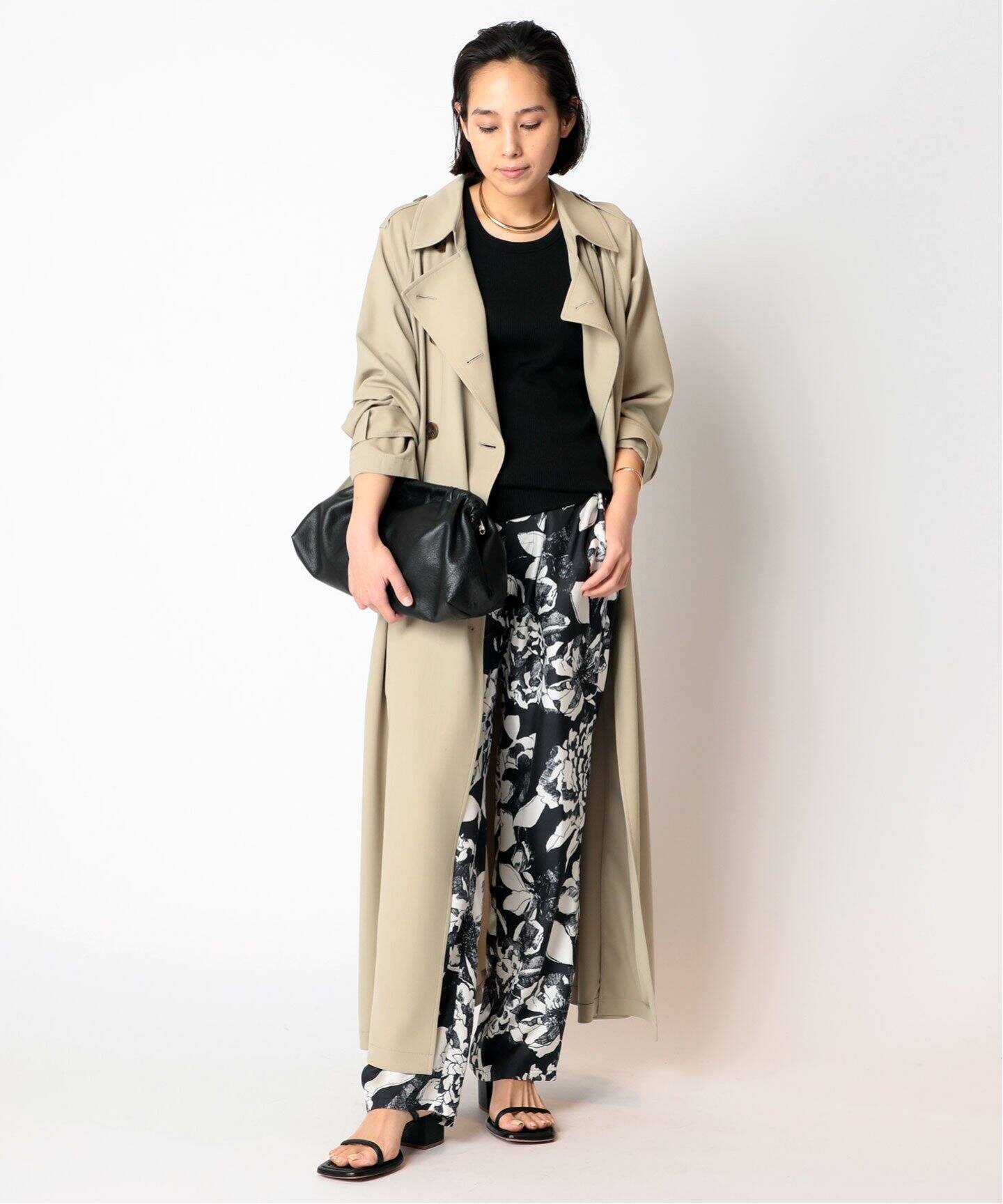 BANANATIME / バナナタイム】フラワープリントイージーパンツ（その他  