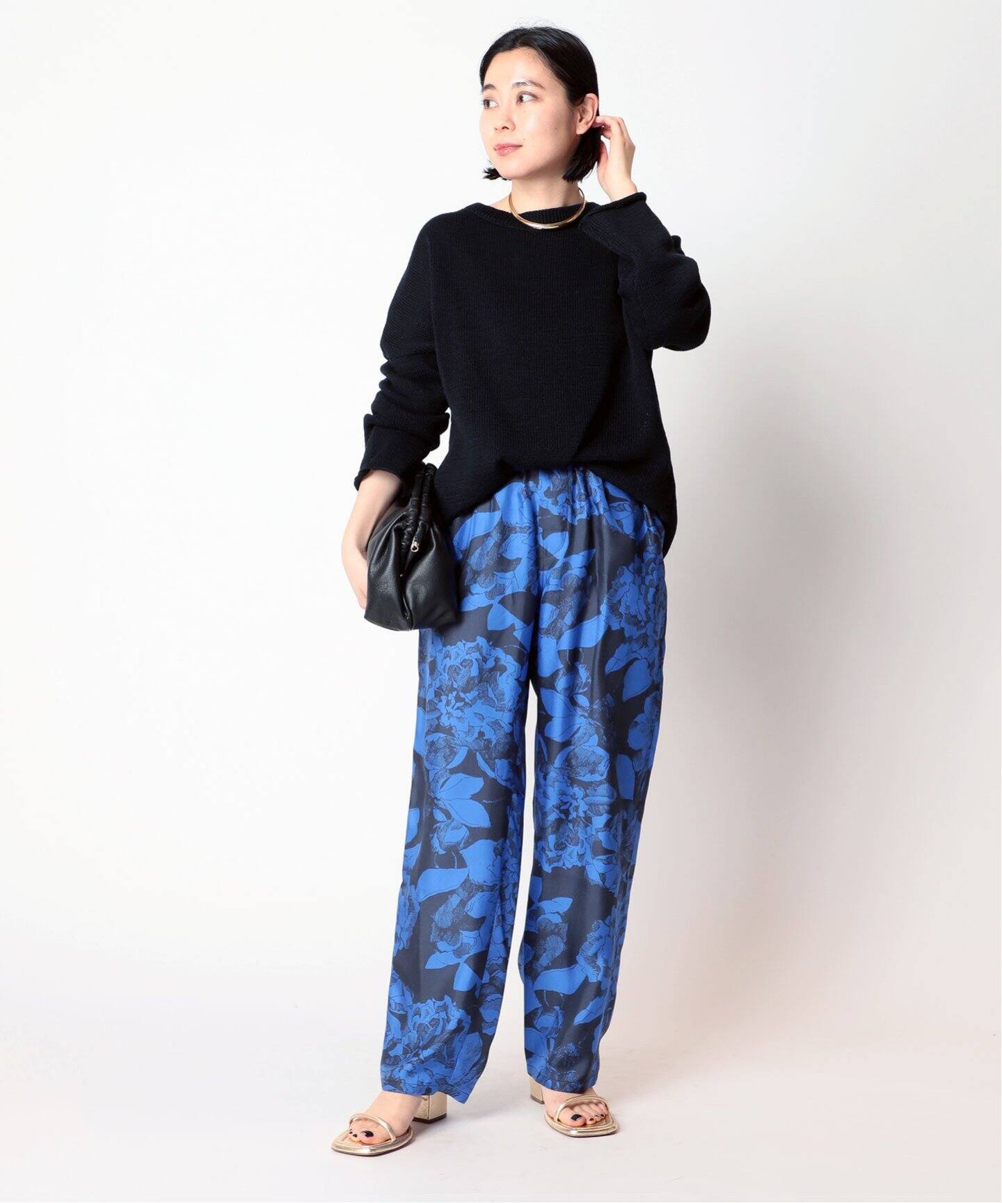 BANANATIME/バナナタイム】 フラワープリントイージーパンツ（その他  