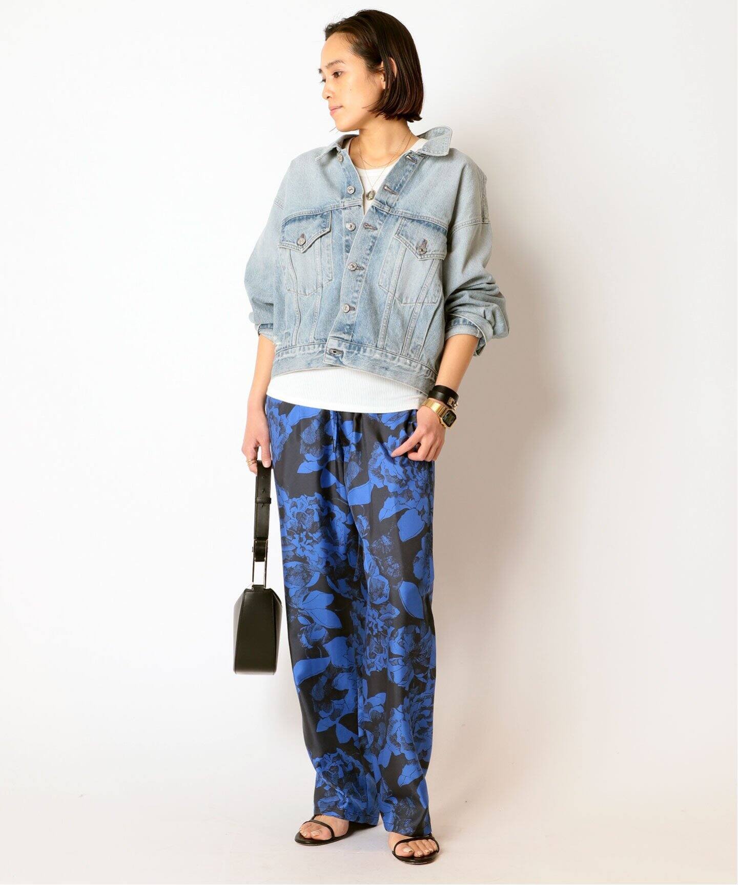 BANANATIME/バナナタイム】 フラワープリントイージーパンツ（その他  