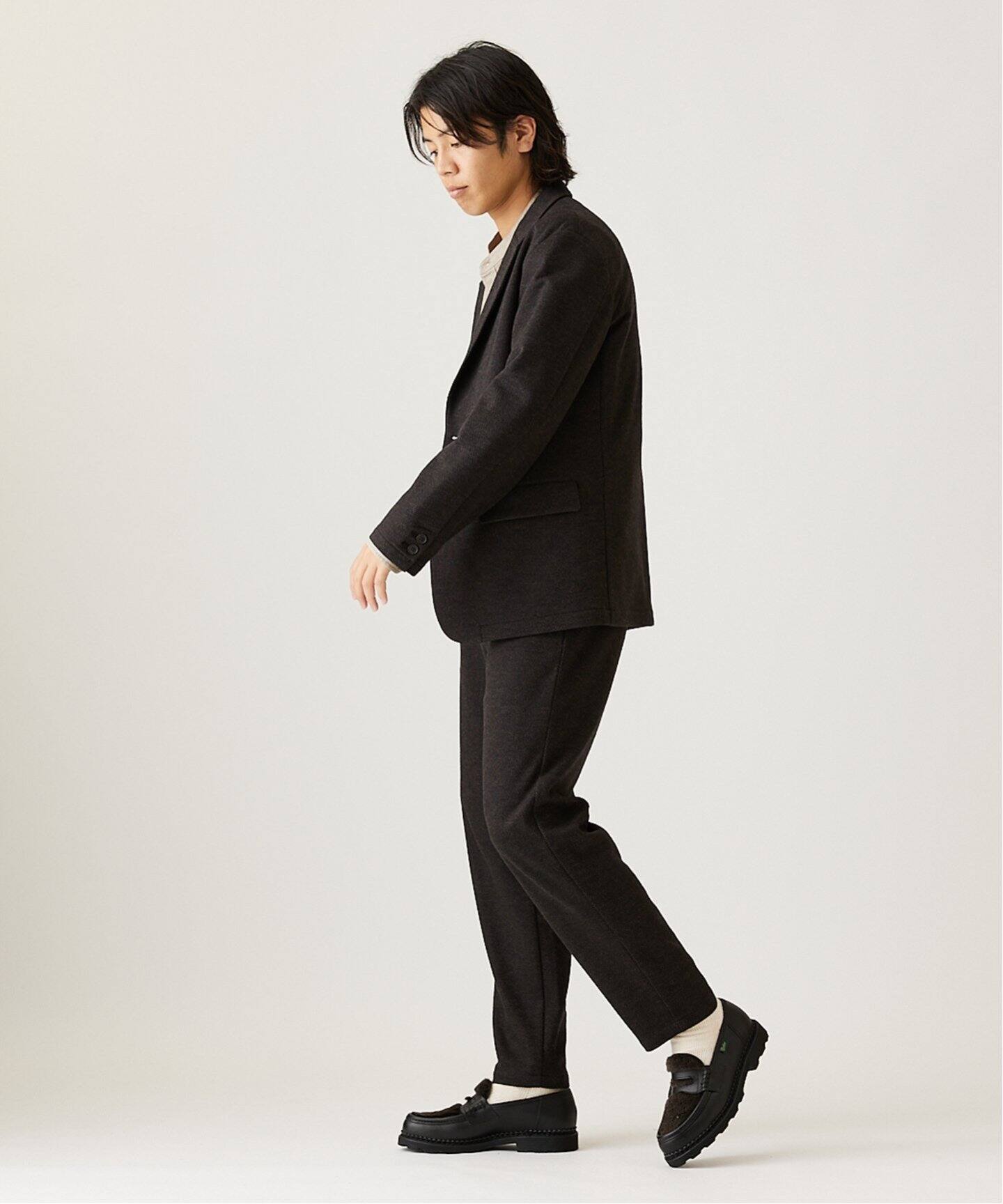 ウール ジャージ テーパード パンツ（スラックス）｜JOURNAL