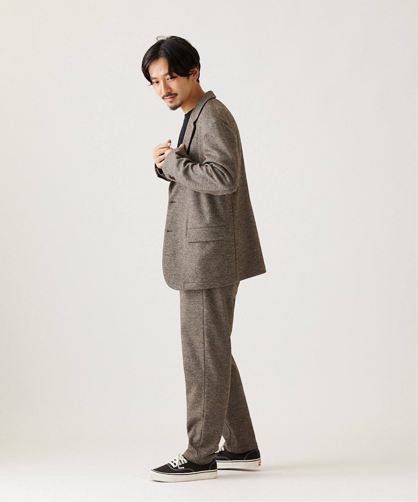 ウール ジャージ テーパード パンツ（スラックス）｜JOURNAL