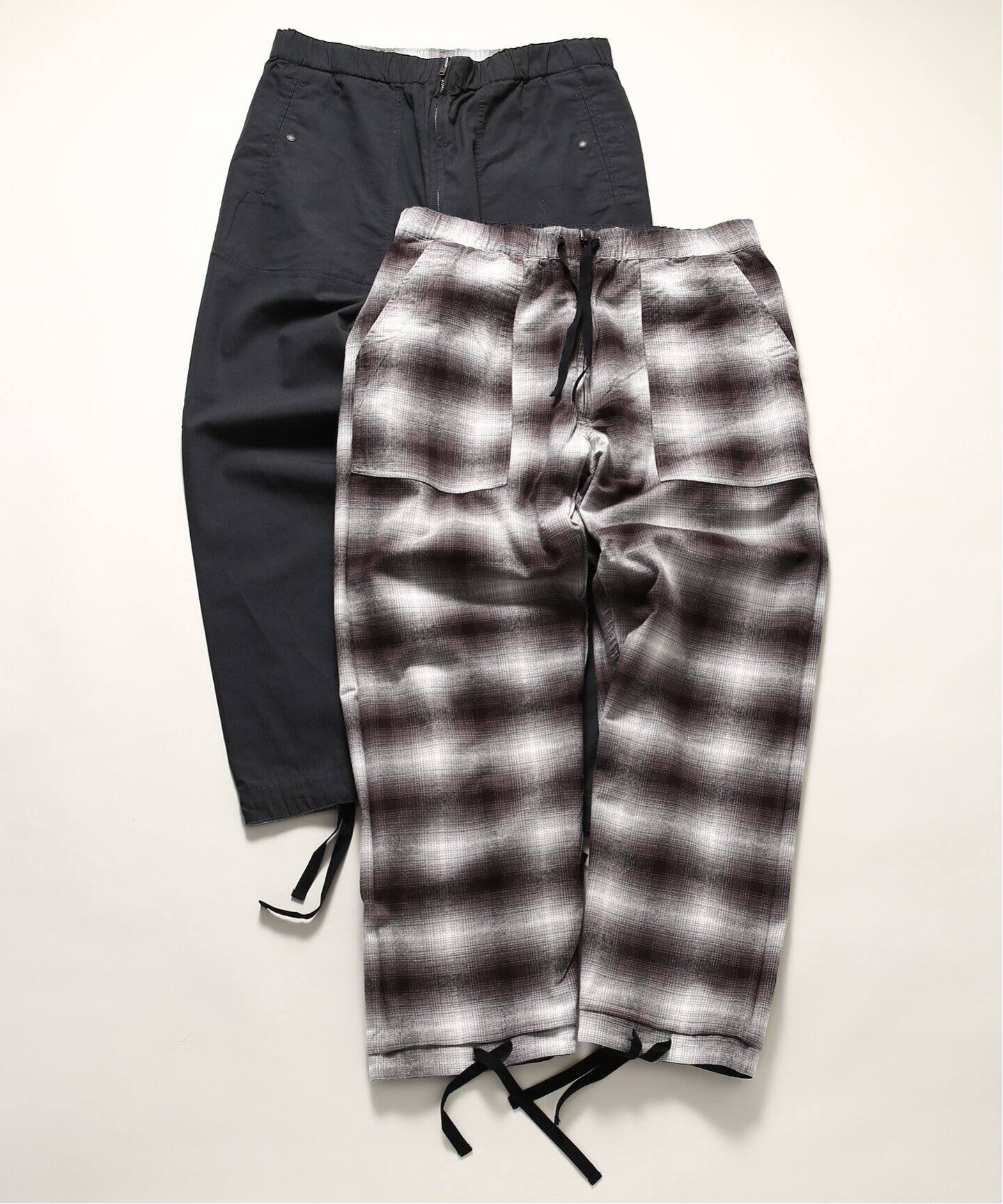 SNOWPEAK×JS】 別注 TAKIBI Ripstop×Check Nell リバーシブルパンツ 