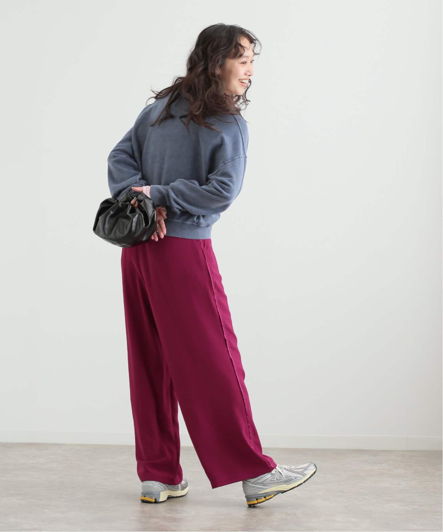 新品 TICCA サテンパンツ サテンチェック柄イージーパンツ ウエストゴム TICCA（ティッカ）の「TICCA/ティッカ サテンチェックイージー