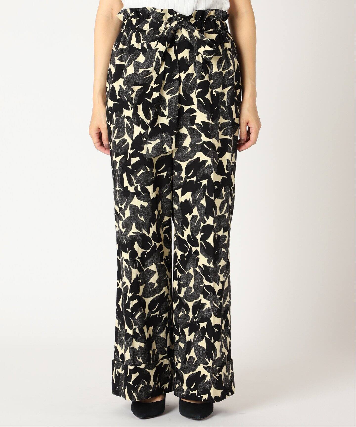 maison リーフプリント ワイドイージーパンツ（その他パンツ  