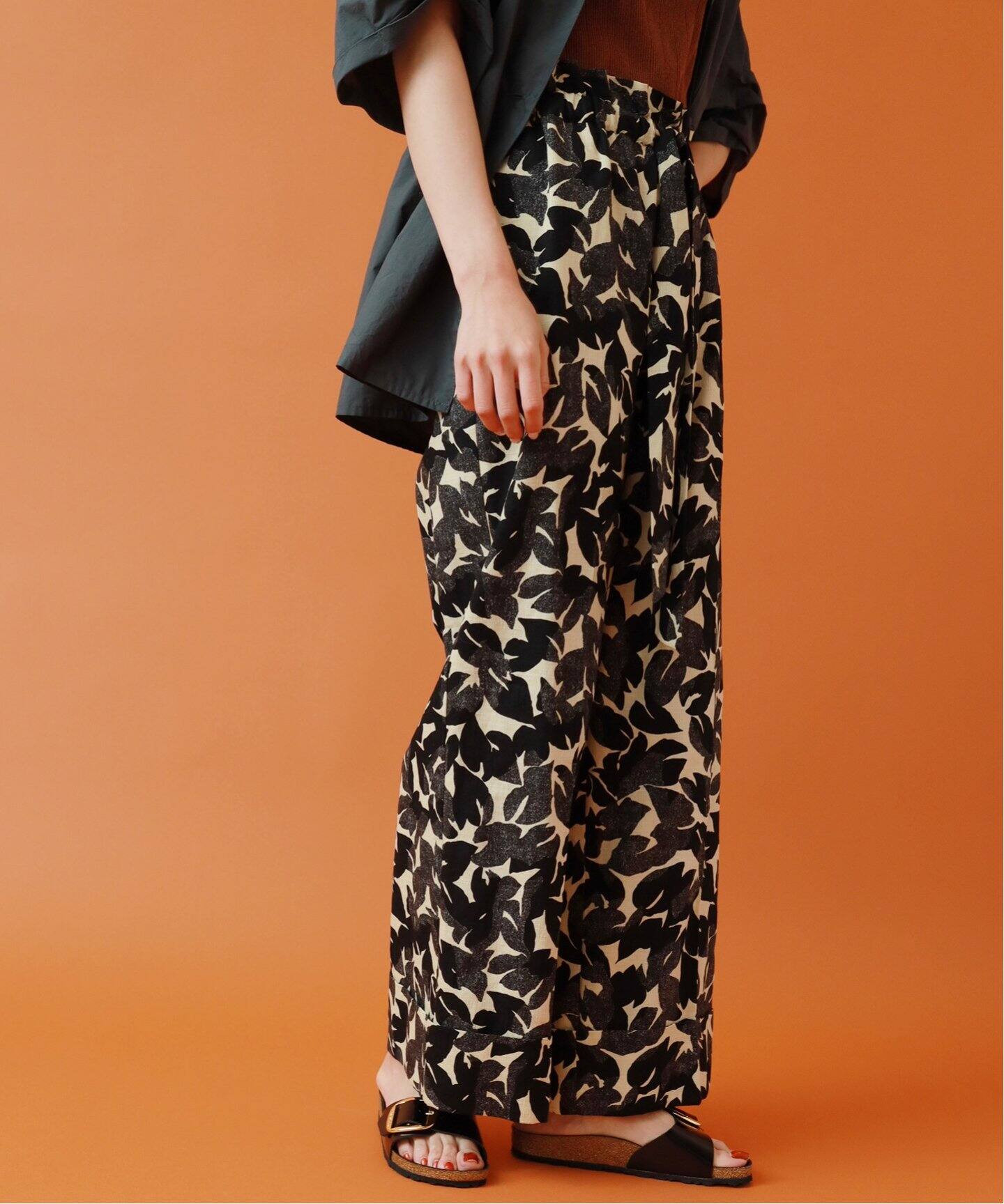 maison リーフプリント ワイドイージーパンツ（その他パンツ  