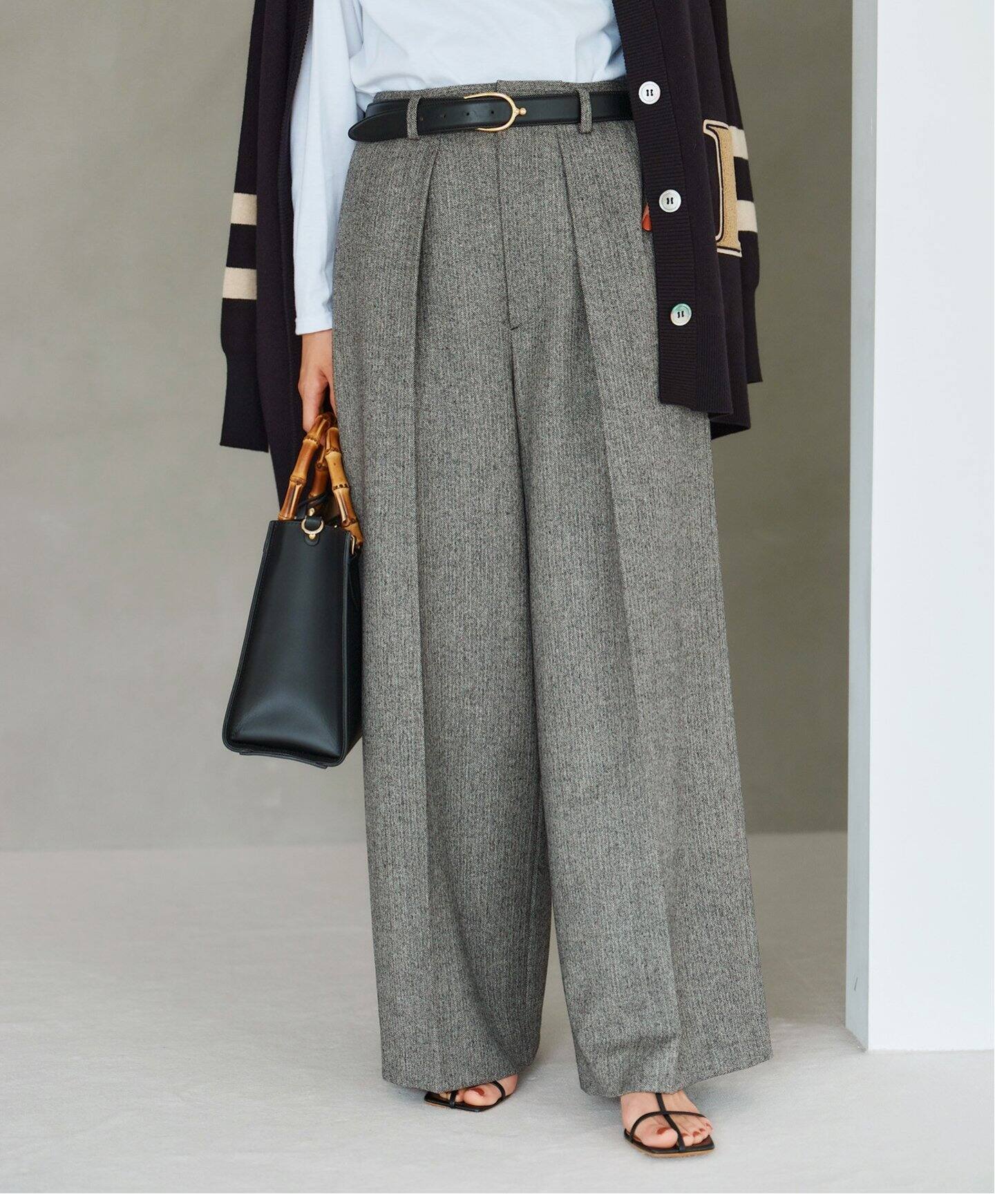 ストレッチツィードタックバギーパンツ（その他パンツ）｜IENA（イエナ  