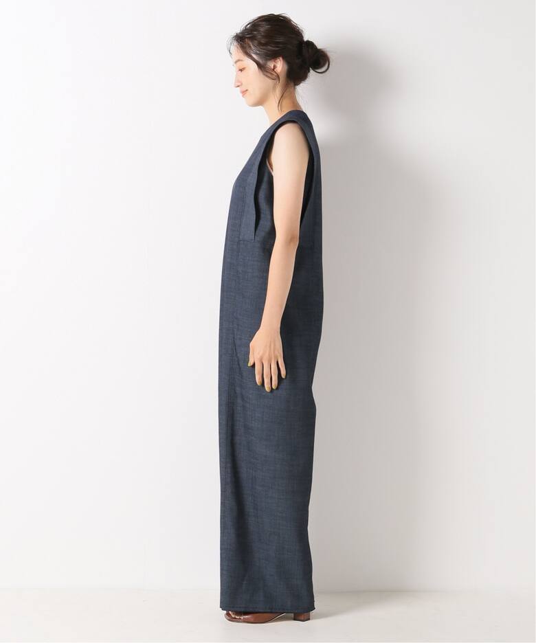 デニムライクスクエアショルダーオールインワン（その他パンツ）｜IENA 