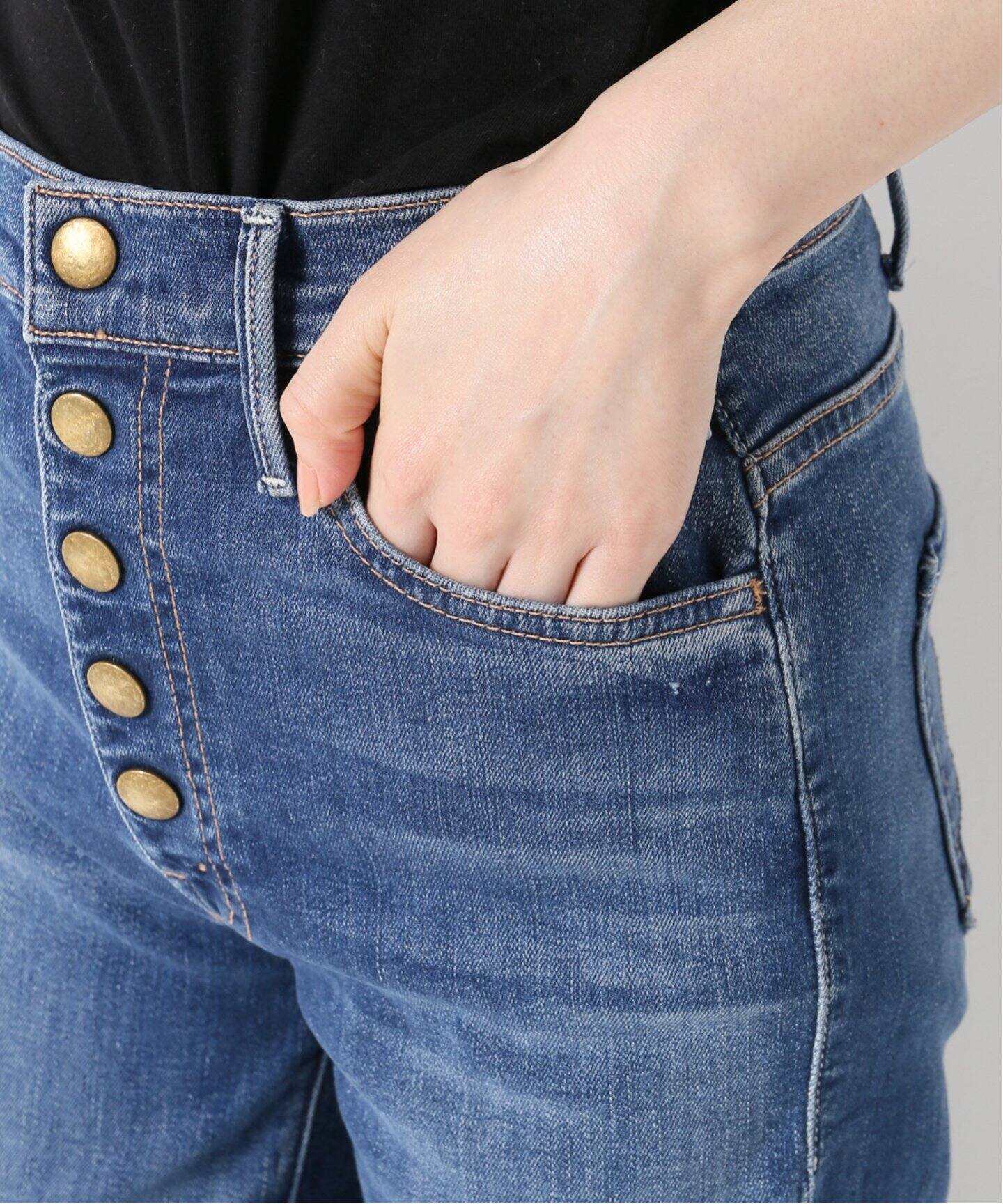 MOTHER/マザー】HUSTLER SNAP DOWN ANKLE FRAY デニム◇（デニムパンツ 