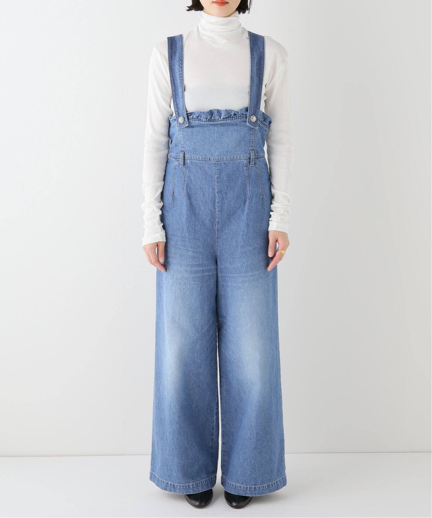 leur logette/ルールロジェット】denim ジャンプスーツ（サロペット 