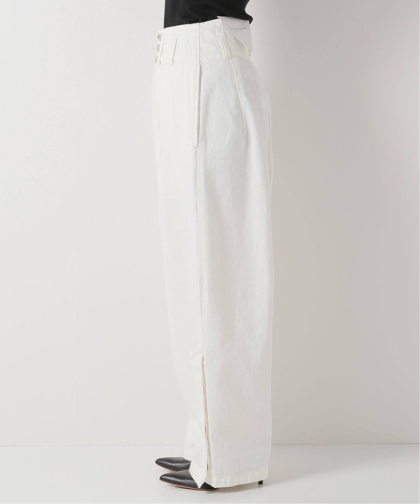 LIVINGTONE/リヴィントーン】INVADER BUTTON FLY WITH SLIT HEM デニム 
