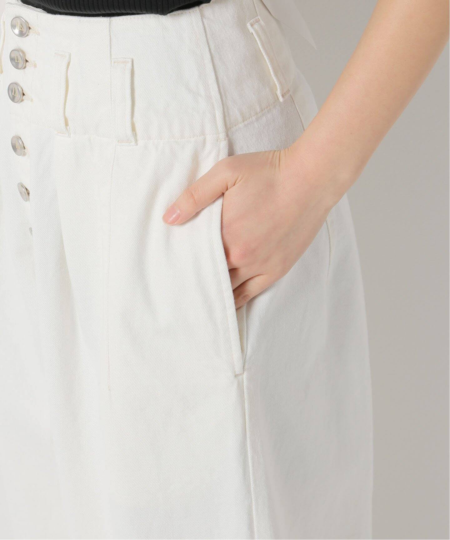 LIVINGTONE/リヴィントーン】INVADER BUTTON FLY WITH SLIT HEM デニム 